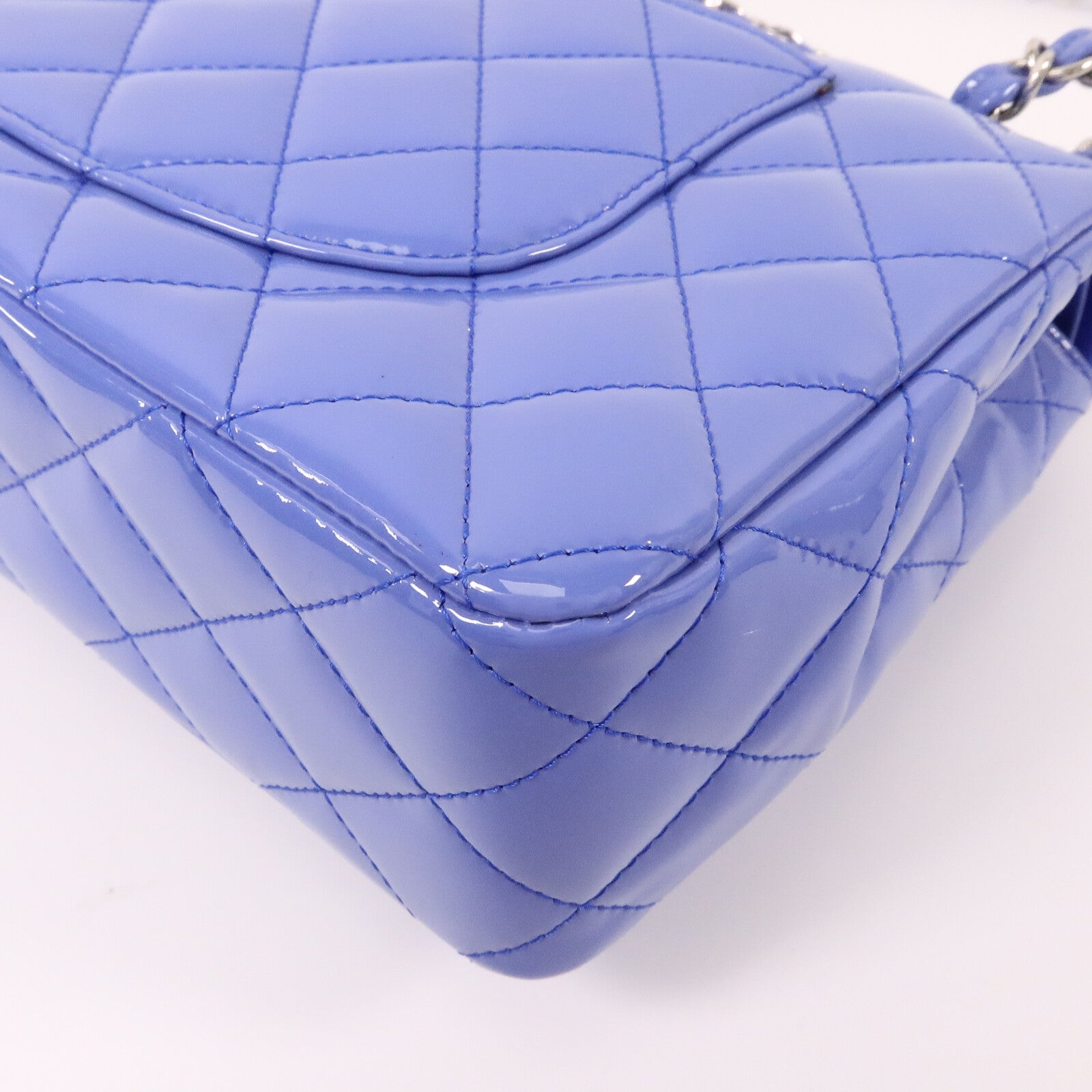 CHANEL 漆皮皮革Classic 25鏈帶手挽肩背兩用袋