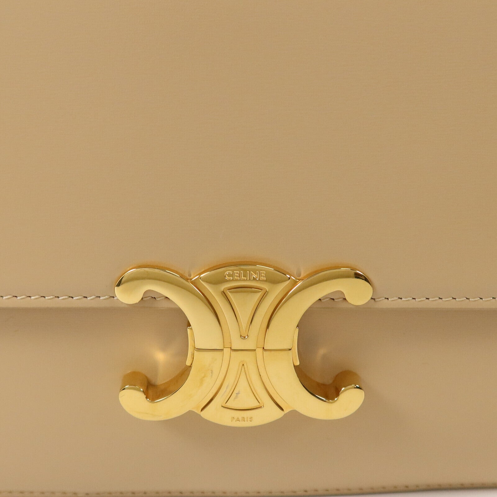 CELINE 牛皮皮革Classique Triomphe Medium金扣肩背袋