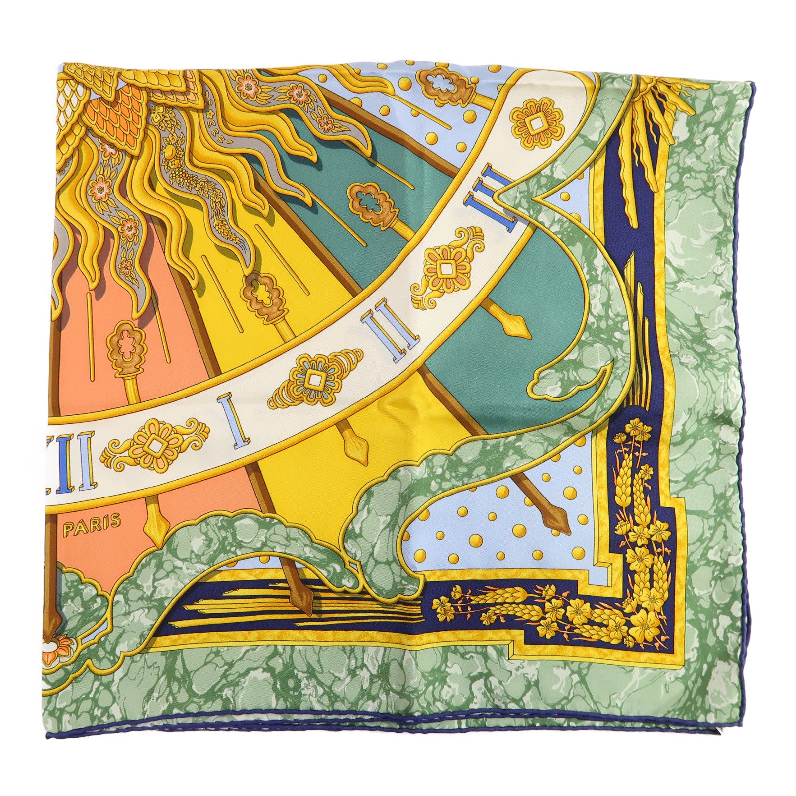 HERMES 絲質Scarf絲巾彩色