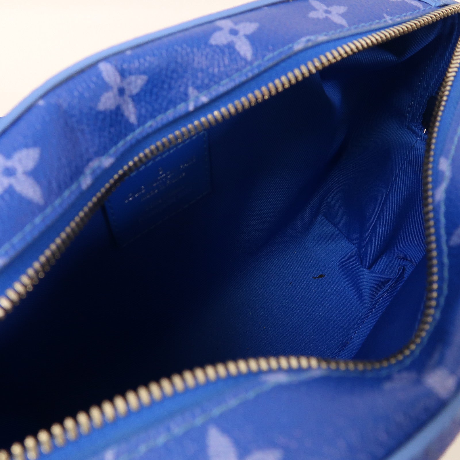 LOUIS VUITTON Monogram Clouds Soft Trunk銀扣肩背袋藍色