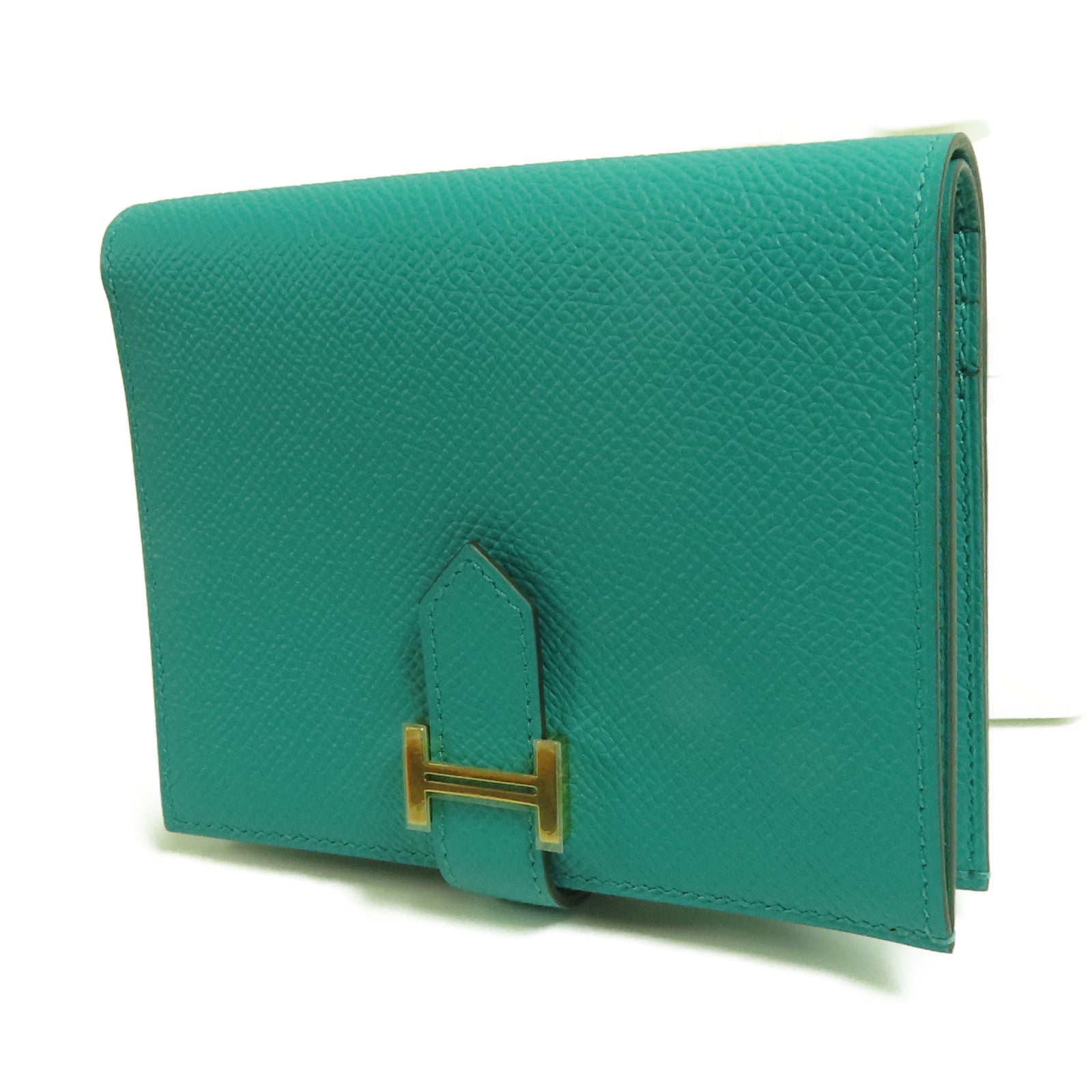 HERMES Epsom皮革Bearn Wallet金扣錢包