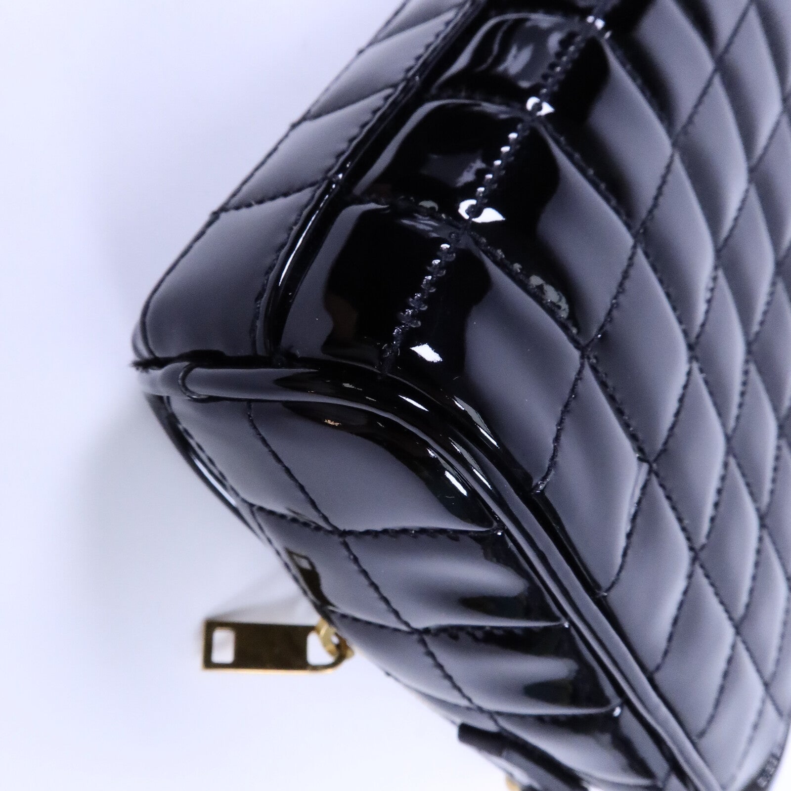 SAINT LAURENT 漆皮皮革Mini Cassandre Camera Bag鏈帶肩背袋
