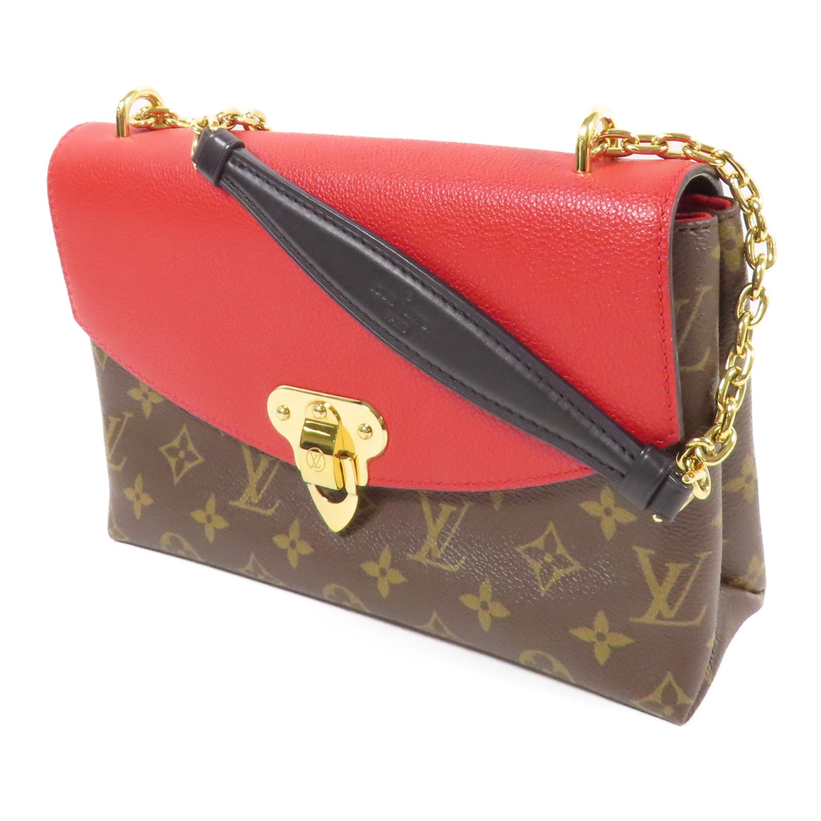 LOUIS VUITTON LV GHW Saint Placide Shoulder Bag M43713 Monogram Brown/Red