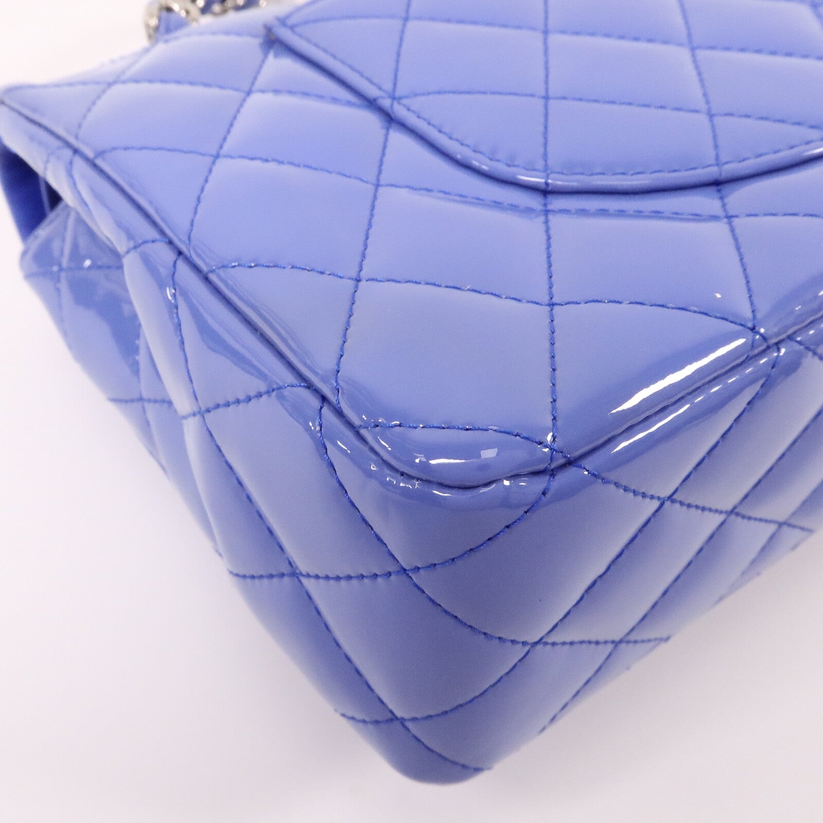 CHANEL 漆皮皮革Classic 25鏈帶手挽肩背兩用袋