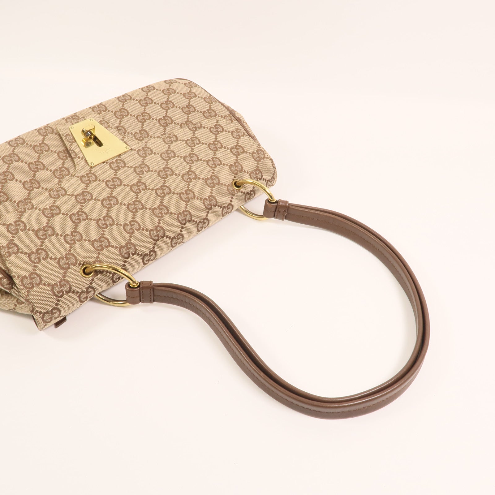 GUCCI 帆布Vintage Bag金扣肩背袋