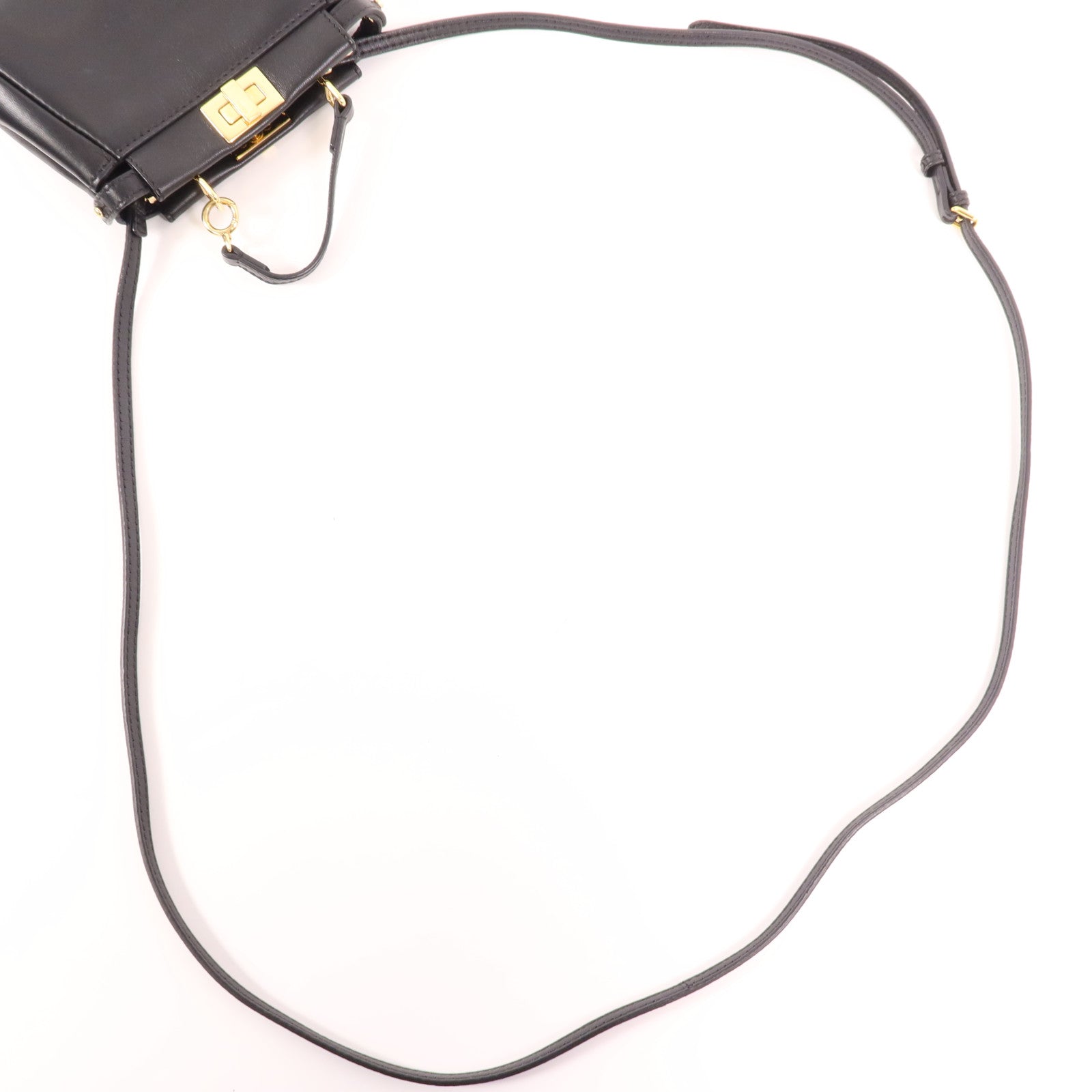 FENDI 牛皮皮革Mini Peekaboo金扣手挽肩背兩用袋