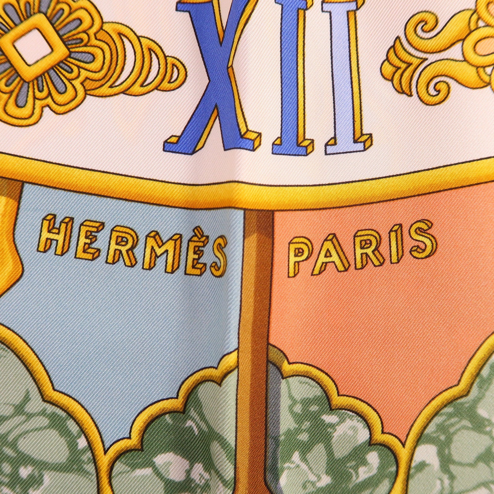 HERMES 絲質Scarf絲巾彩色