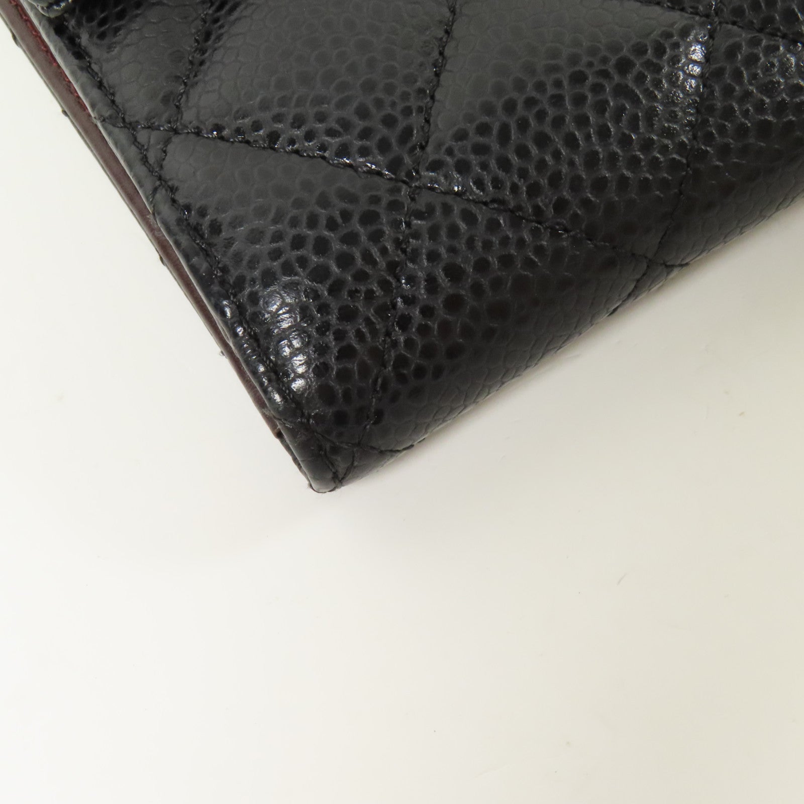 CHANEL 牛皮皮革Fold Wallet金扣錢包