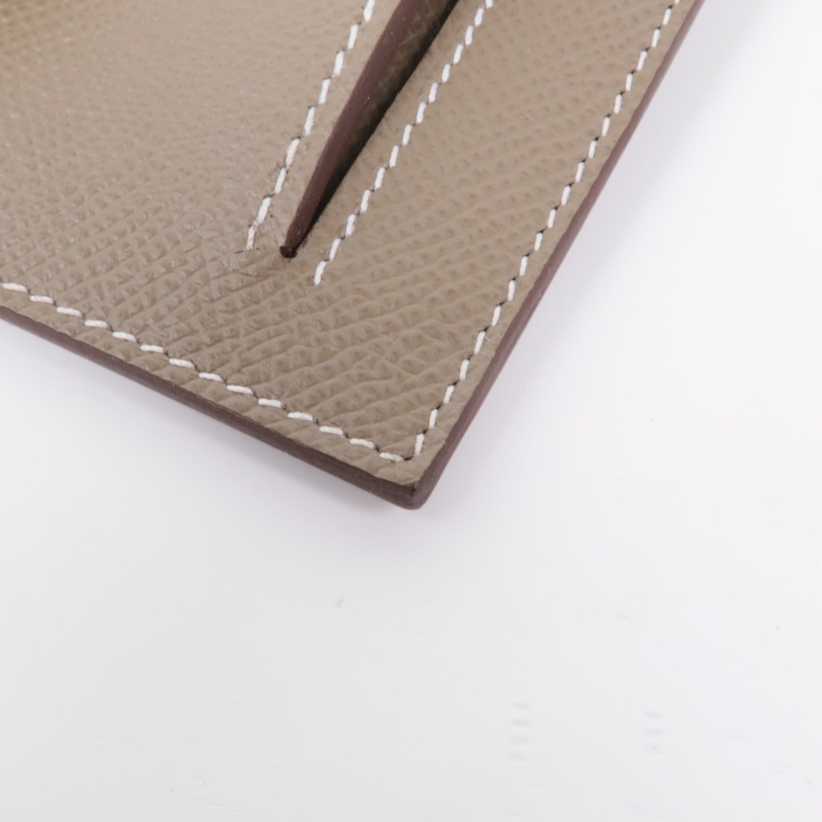 HERMES Epsom皮革Kelly Pocket金扣零錢包Etoupe