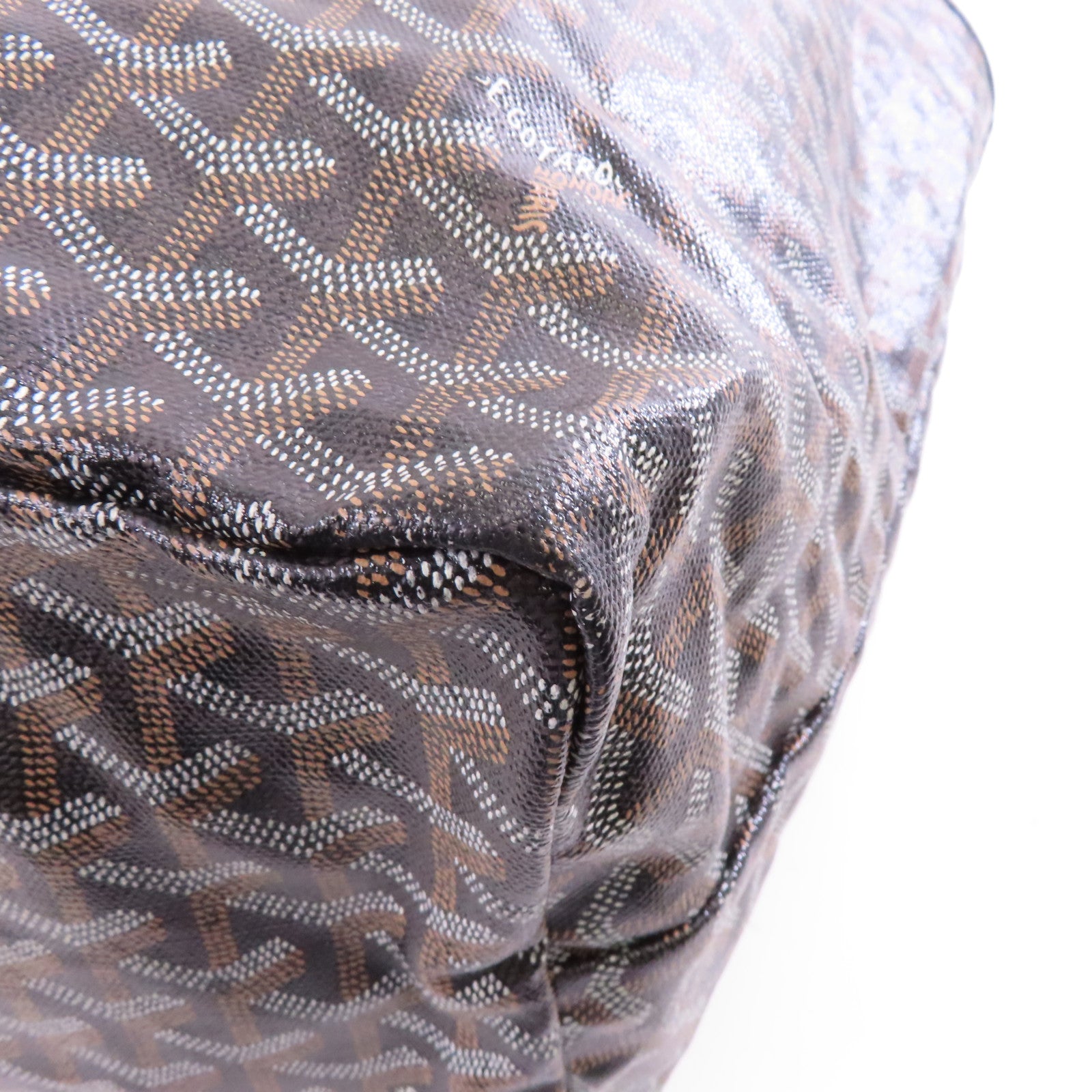 GOYARD 塗層帆布Saint Louis GM手挽袋黑色/棕色/白色