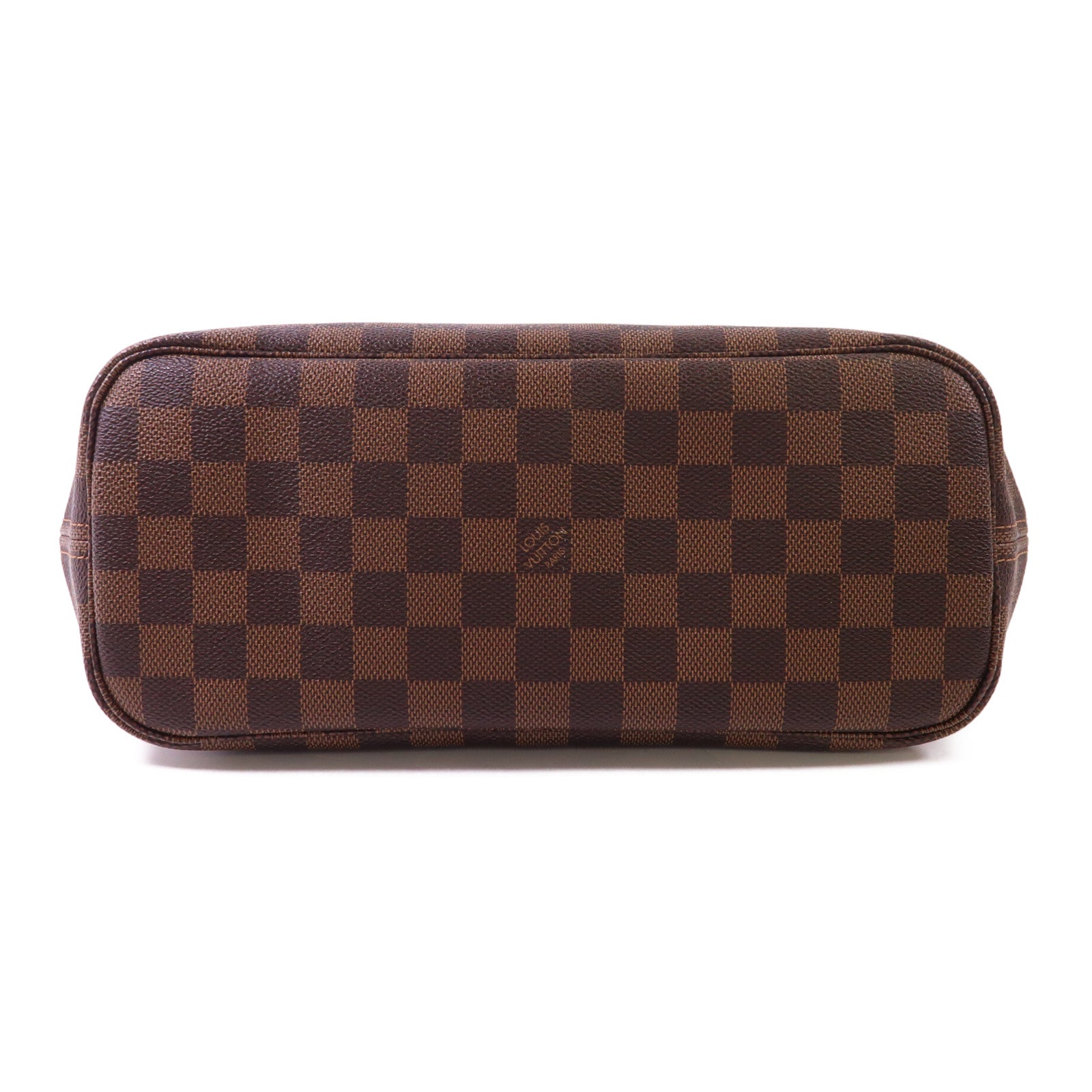 LOUIS VUITTON Damier Neverfull PM金扣手挽袋