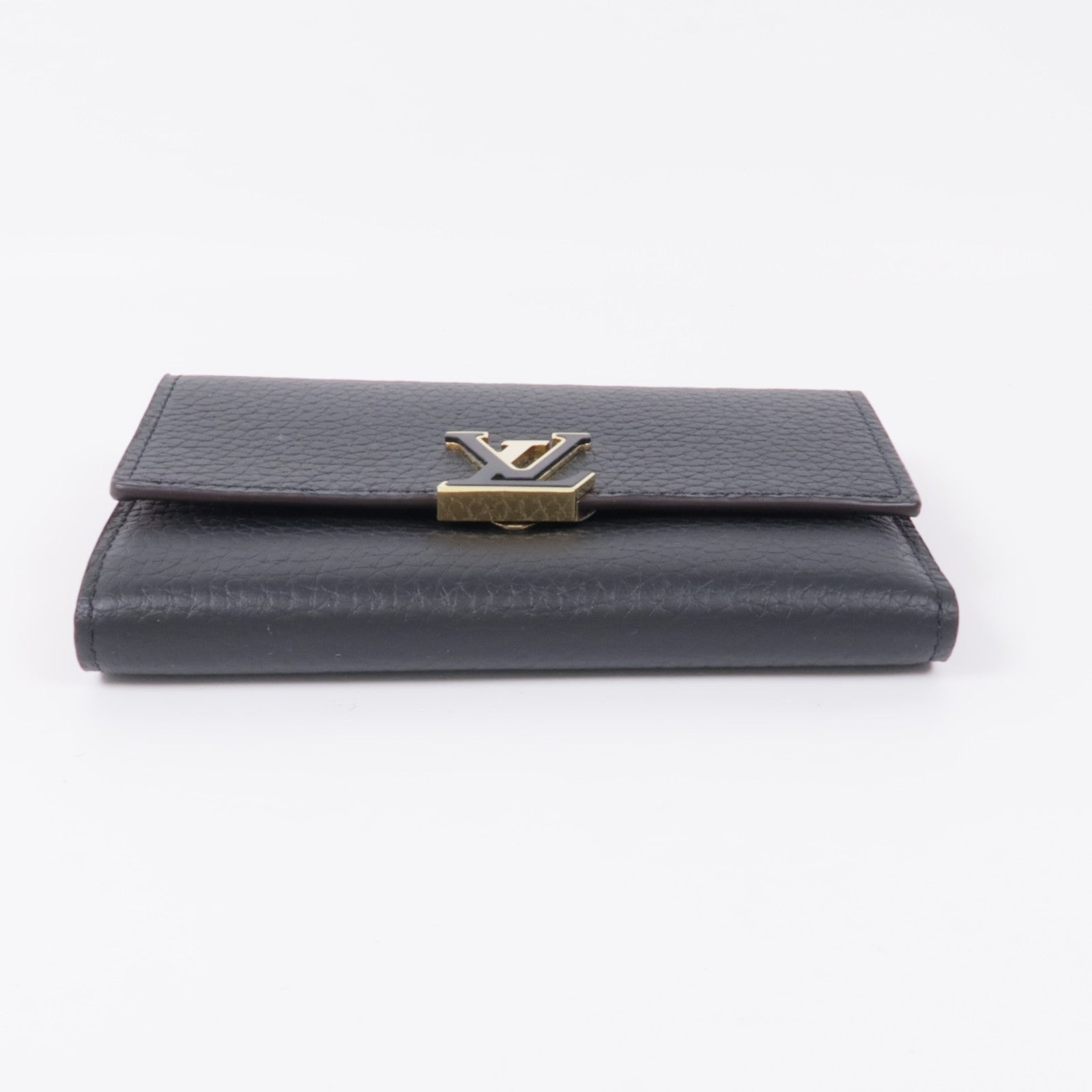 LOUIS VUITTON Taurillon Capucines Compact Wallet錢包