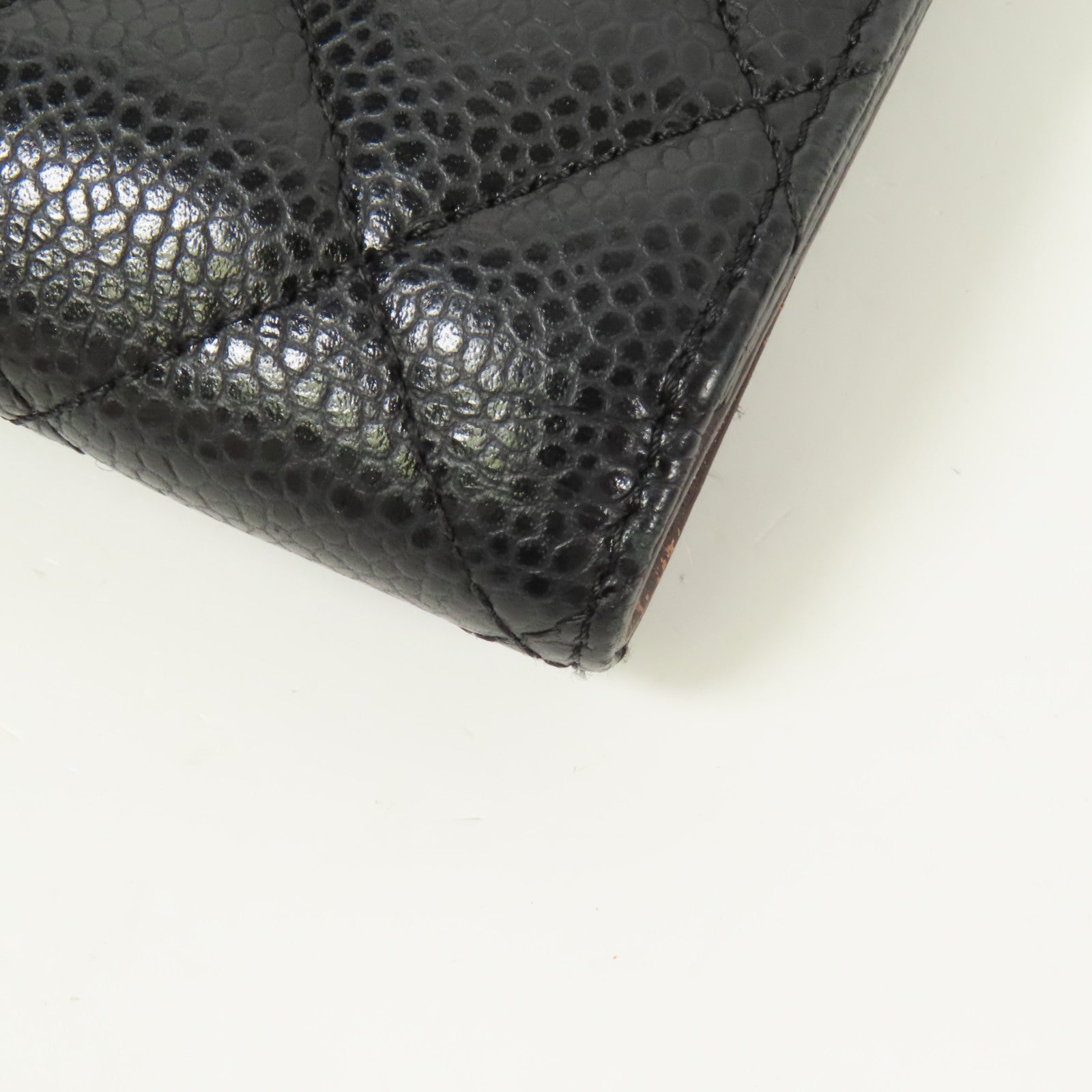 CHANEL 牛皮皮革Fold Wallet金扣錢包