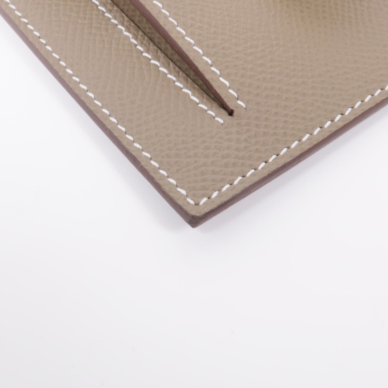HERMES Epsom皮革Kelly Pocket金扣零錢包Etoupe