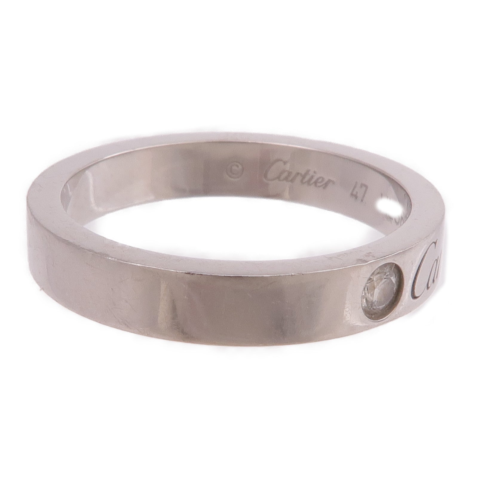 CARTIER 【激減優惠】PT950鉑金Love Wedding Ring鑽石戒指Cartier#47/US#4