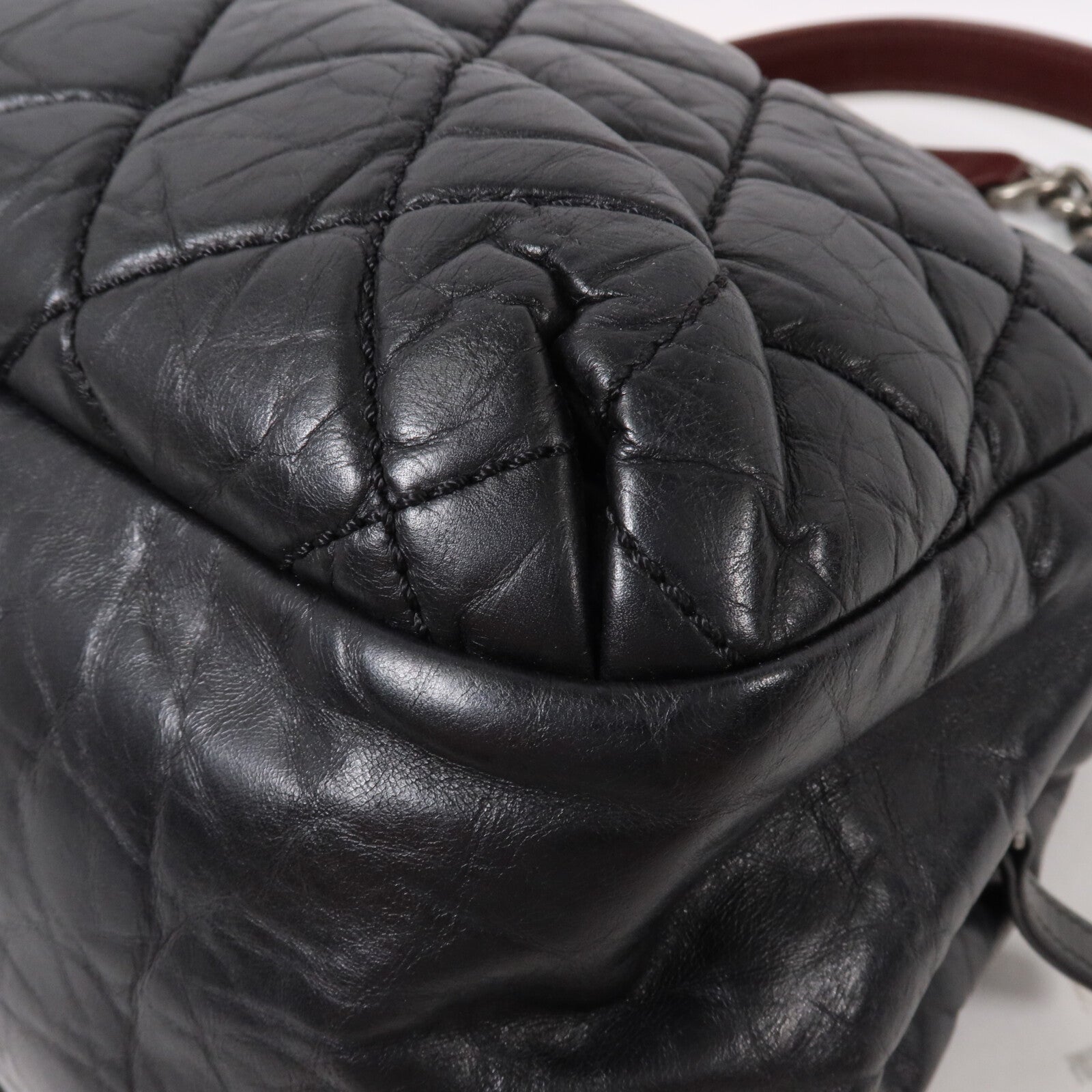 CHANEL 牛皮皮革/Tweed Chain Shoulder鏈帶肩背袋