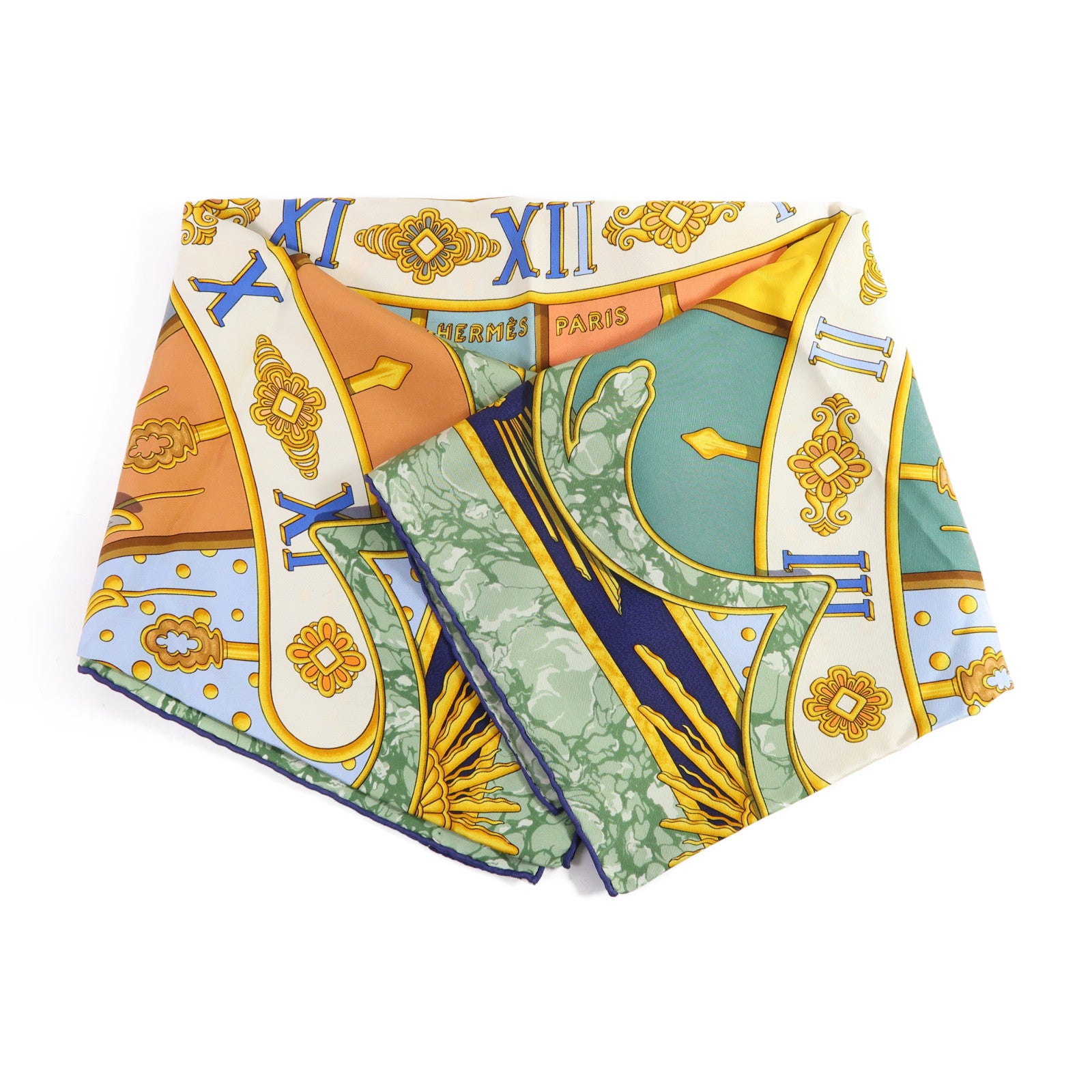 HERMES 絲質Scarf絲巾彩色
