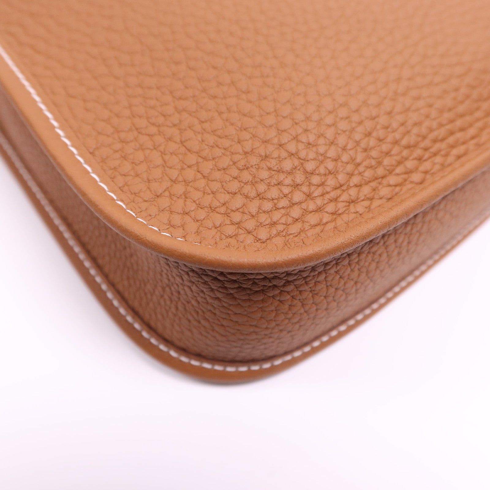 HERMES Clemence皮革Evelyne TPM銀扣肩背袋Gold