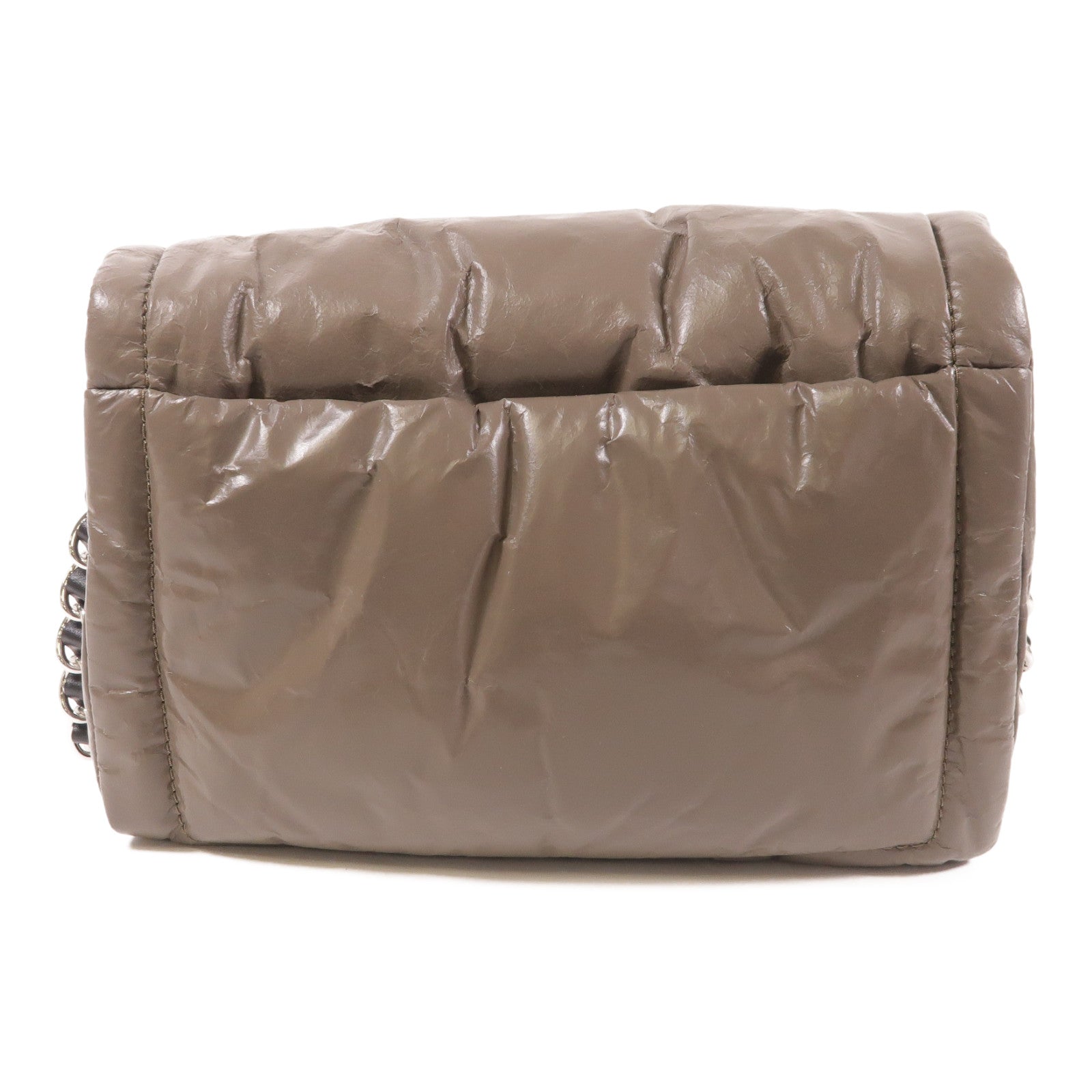 MARC BY MARC JACOBS 塗層帆布Shoulder Bag銀扣鏈帶肩背袋