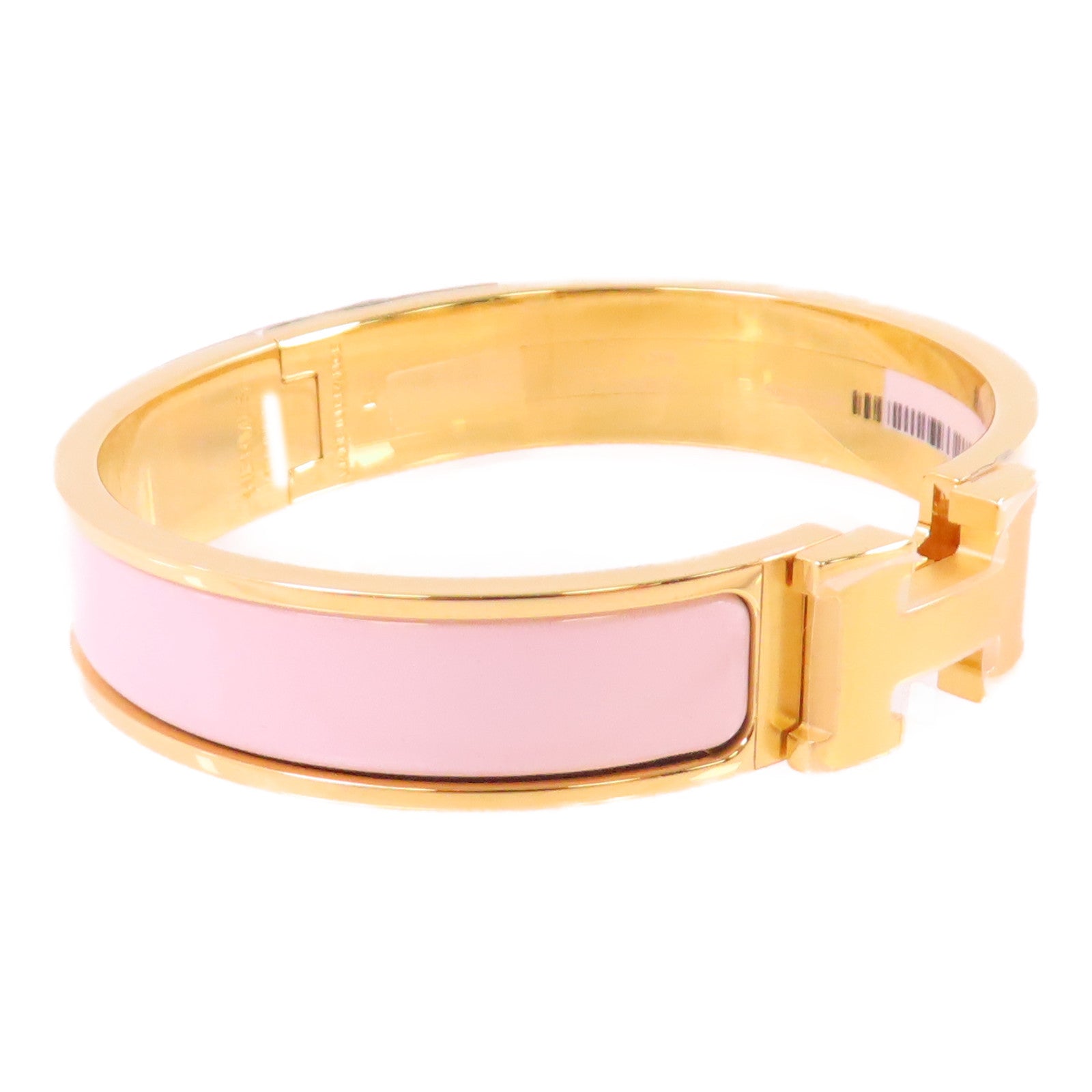 HERMES 金屬/琺瑯Clic H Bracelet金扣手鐲