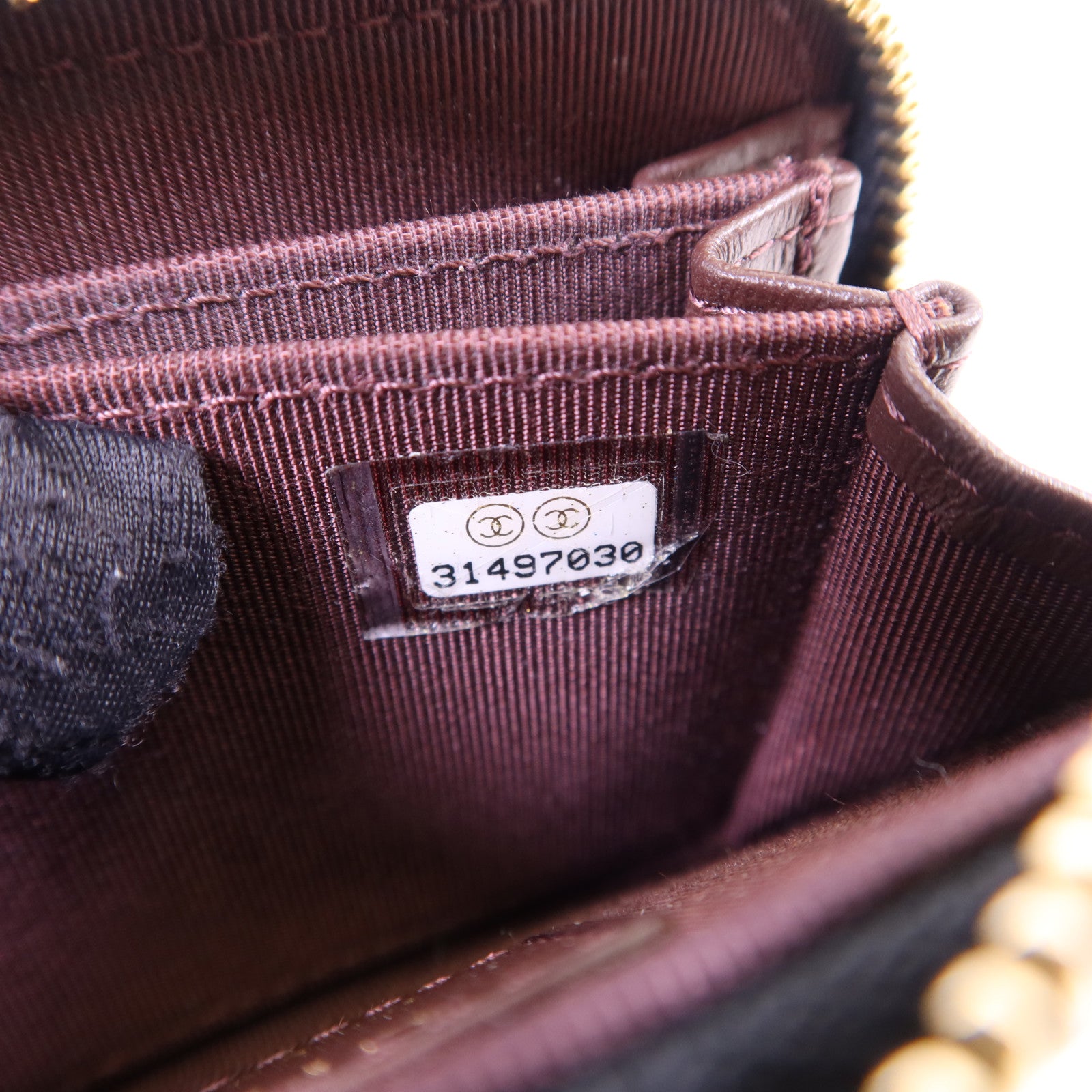 CHANEL 牛皮皮革Card Case金扣卡片套