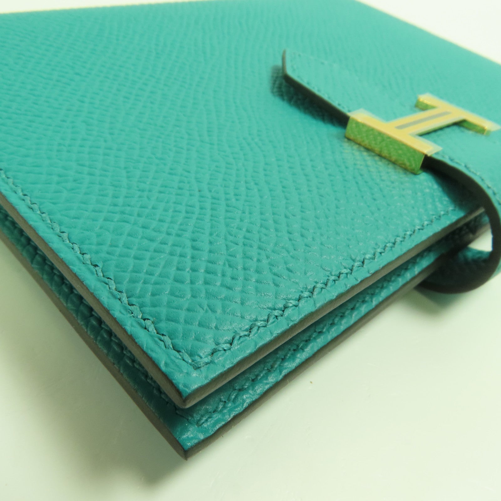 HERMES Epsom皮革Bearn Wallet金扣錢包
