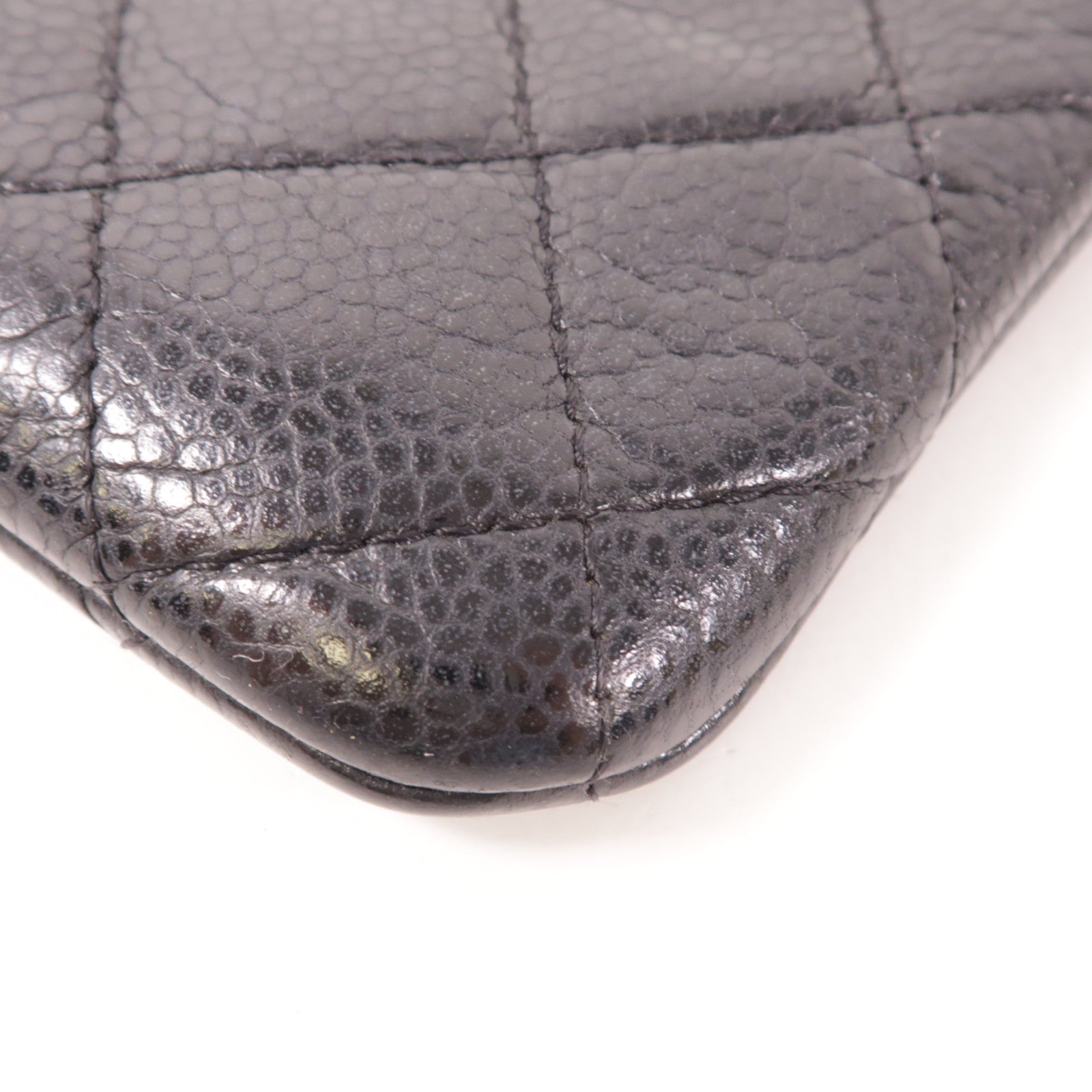CHANEL 牛皮皮革Coin Case銀扣零錢包