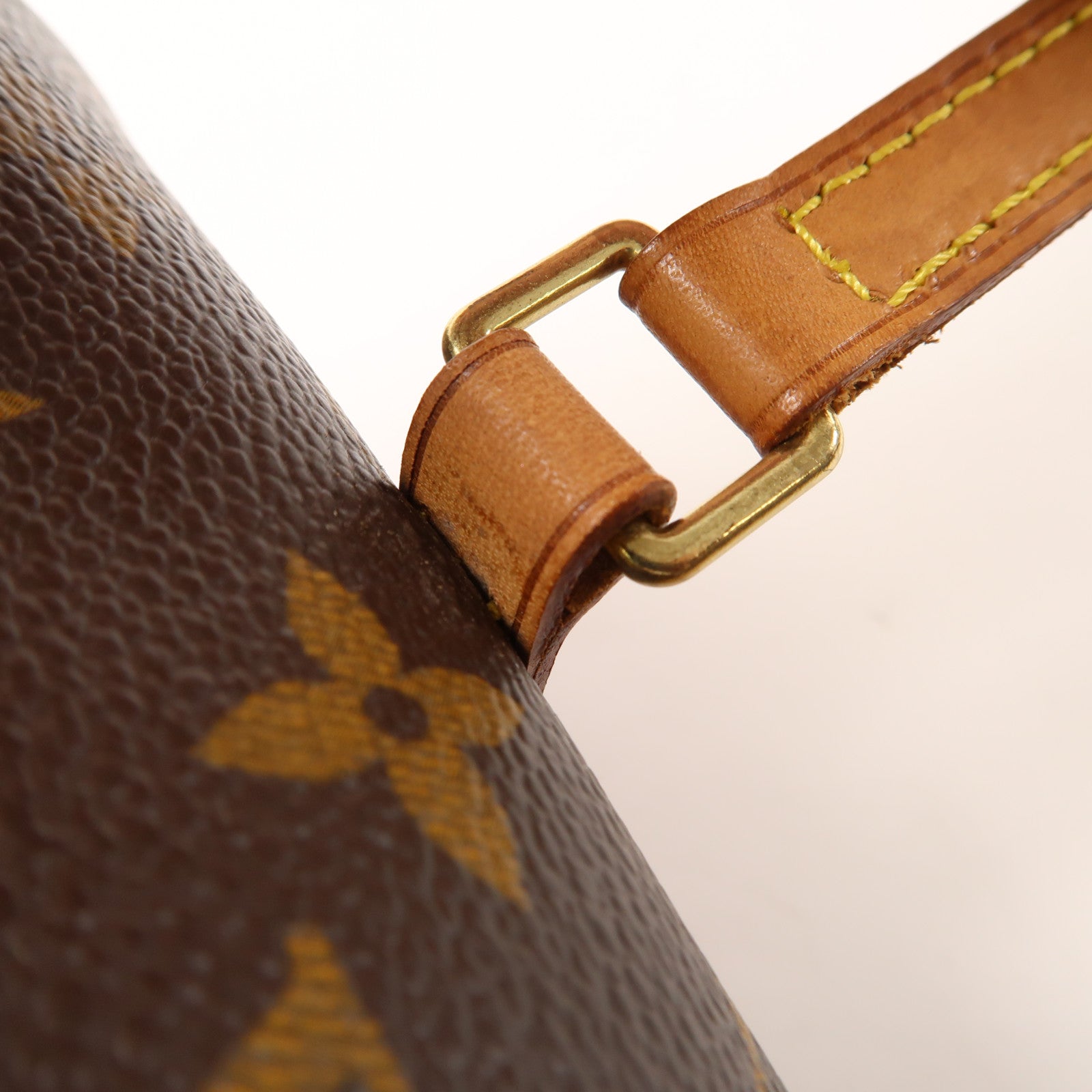 LOUIS VUITTON Monogram Papillon PM金扣手挽袋啡色