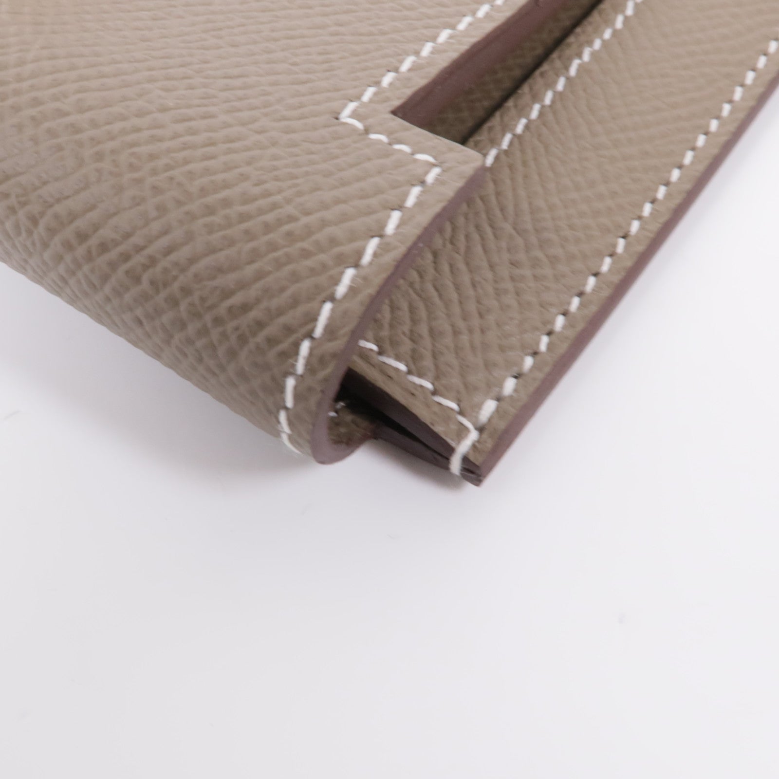 HERMES Epsom皮革Kelly Pocket金扣零錢包Etoupe