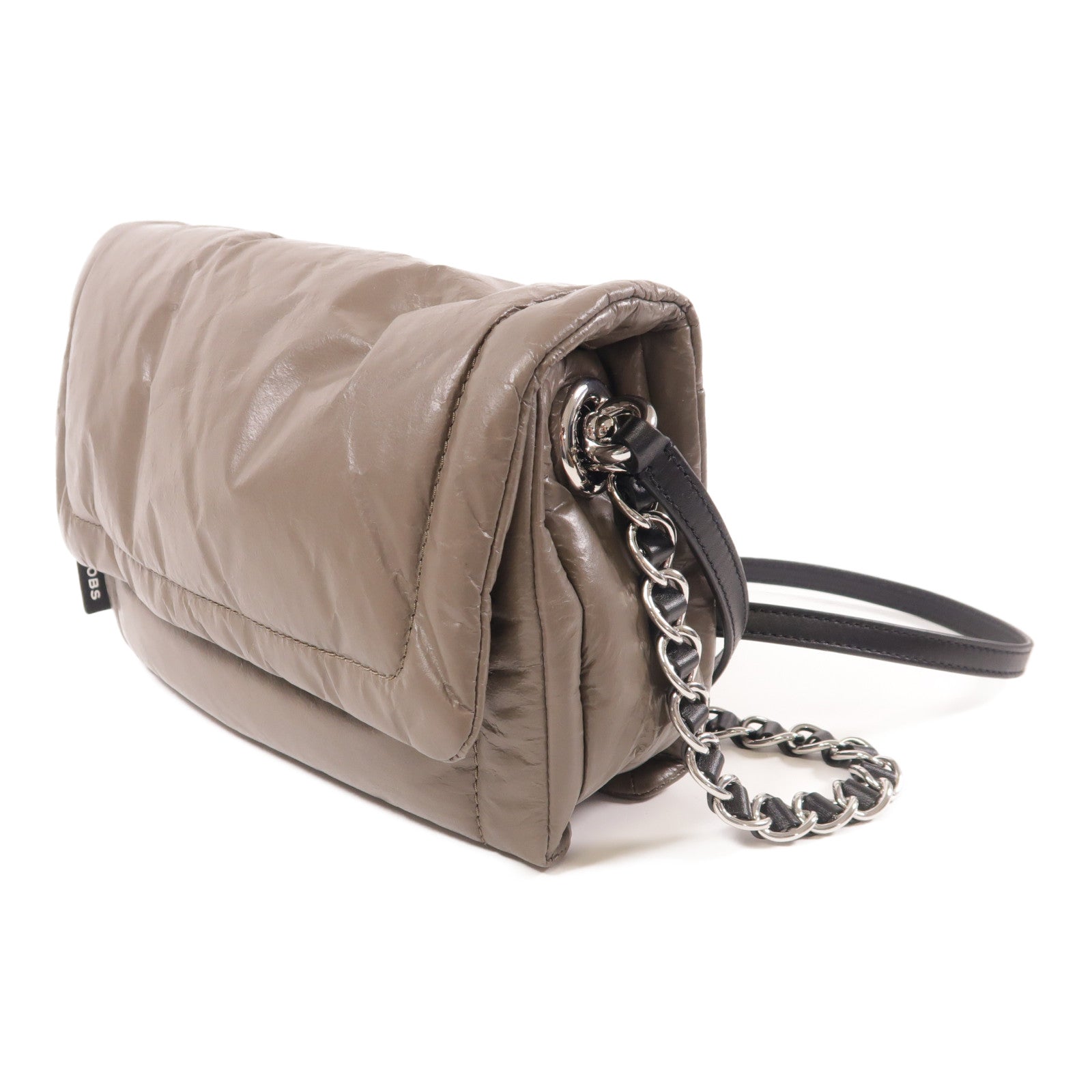 MARC BY MARC JACOBS 塗層帆布Shoulder Bag銀扣鏈帶肩背袋