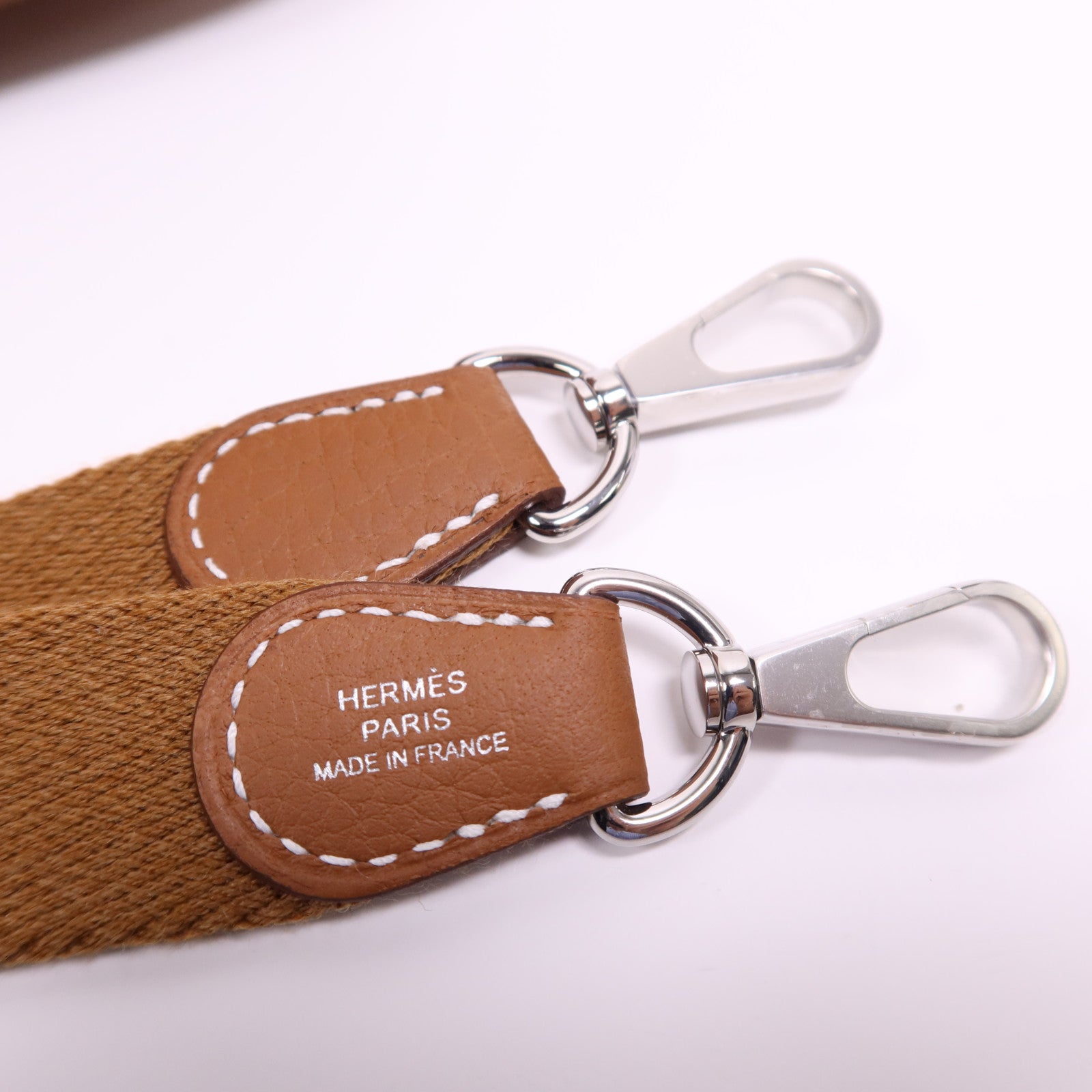 HERMES Clemence皮革Evelyne TPM銀扣肩背袋Gold