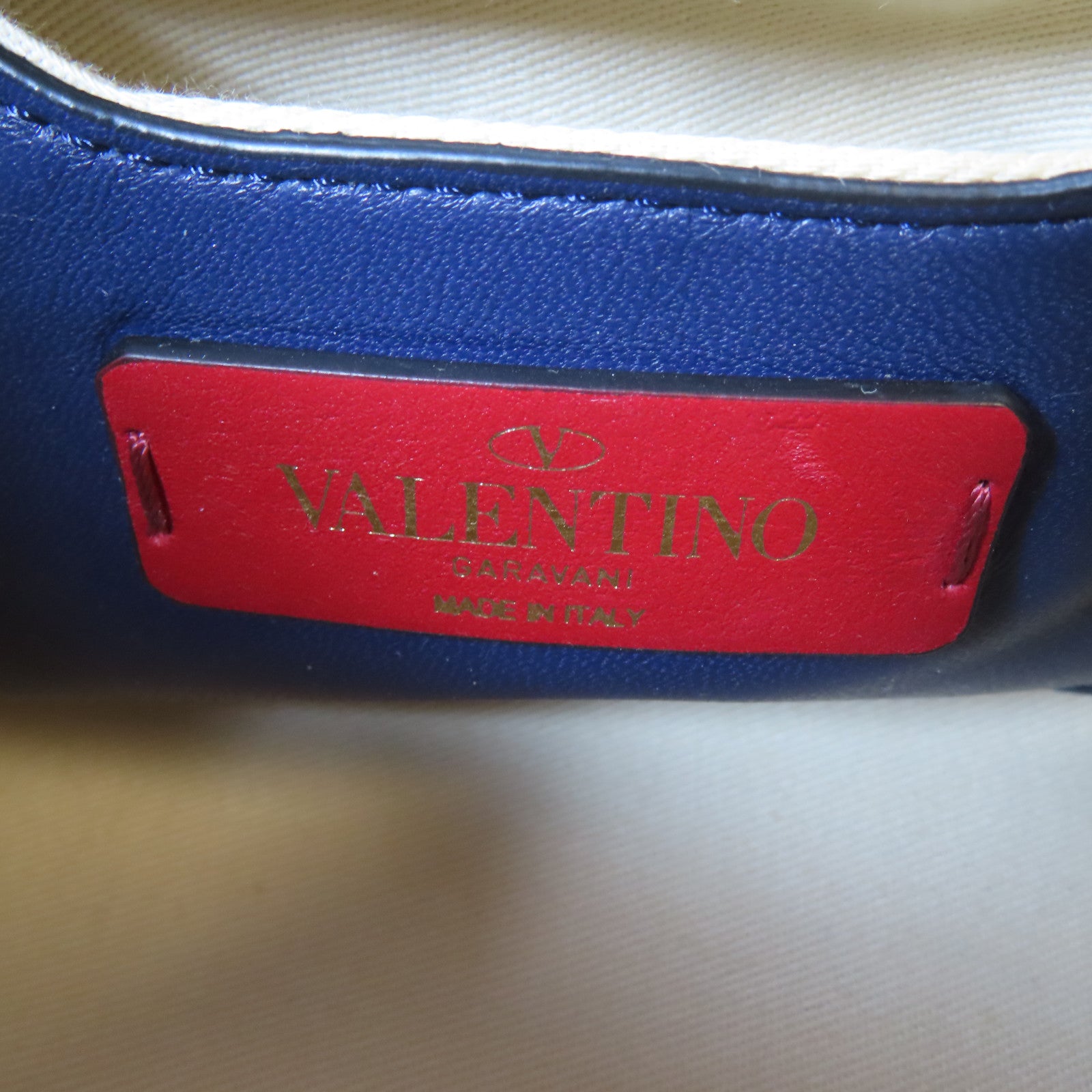 Valentino 牛皮皮革2 Way Shoulder Bag銀扣手挽肩背兩用袋藍色/紅色/白色