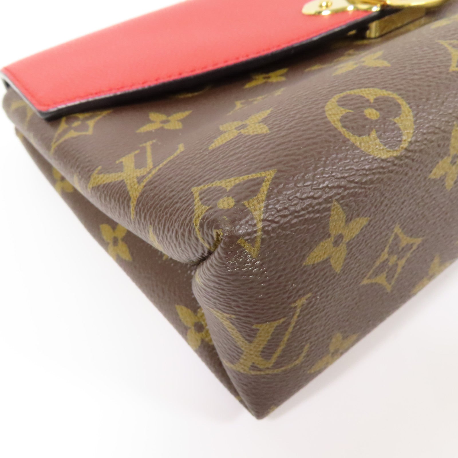 LOUIS VUITTON LV GHW Saint Placide Shoulder Bag M43713 Monogram Brown/Red