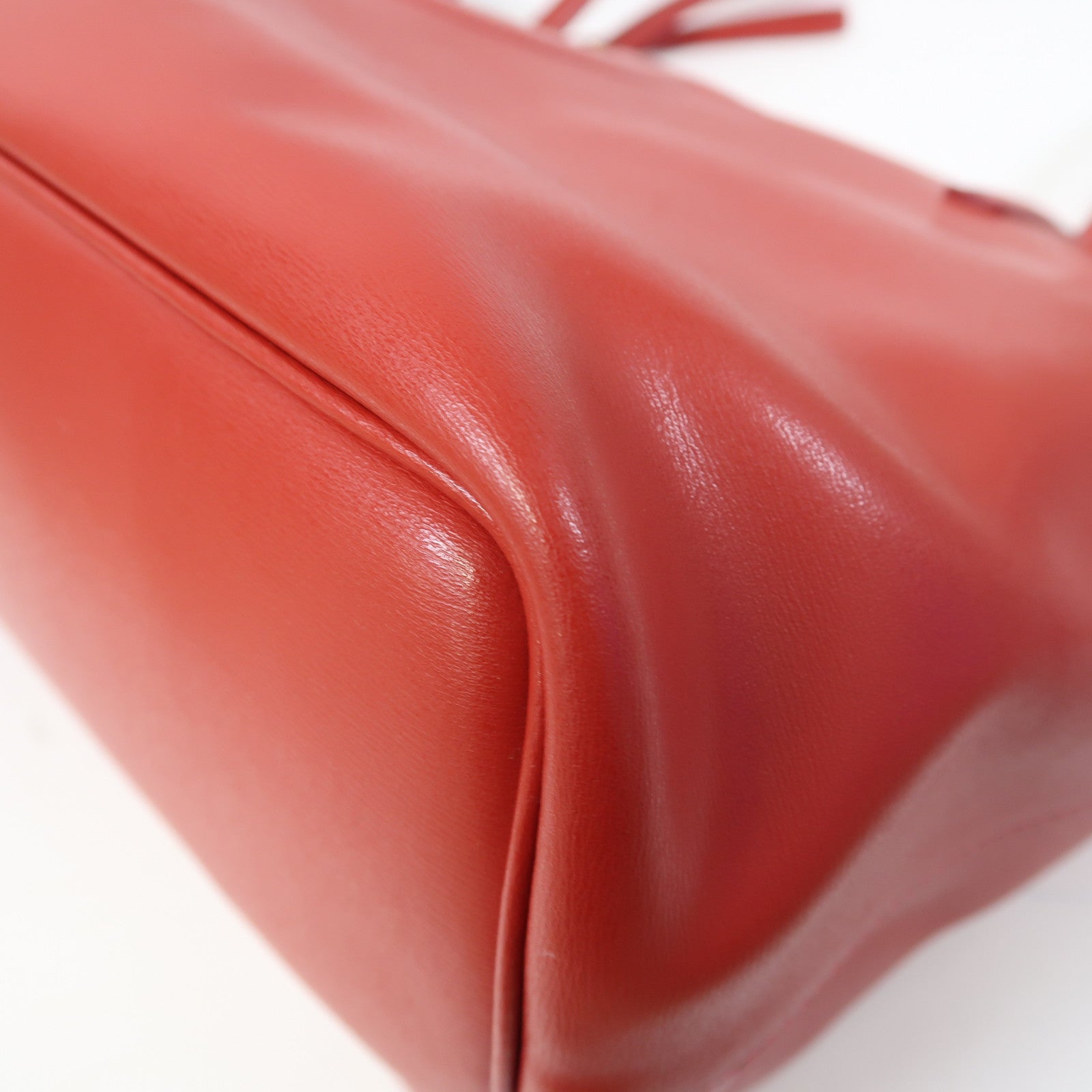 Salvatore Ferragamo 牛皮皮革Tote Bag金扣肩背袋紅色