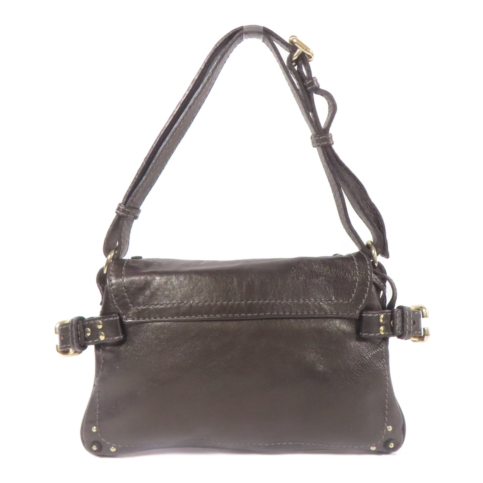 Chloe 牛皮皮革Hand Bag金扣肩背袋