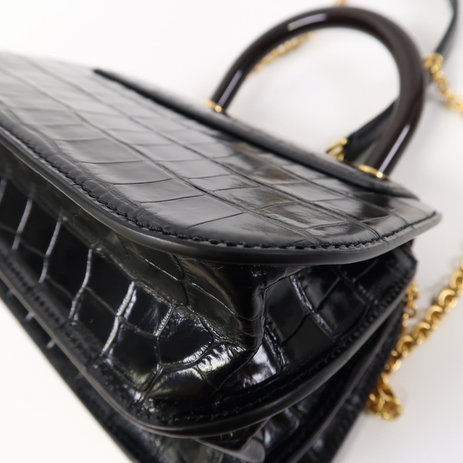 MULBERRY 牛皮皮革2 Way Shoulder金扣手挽肩背兩用袋黑色