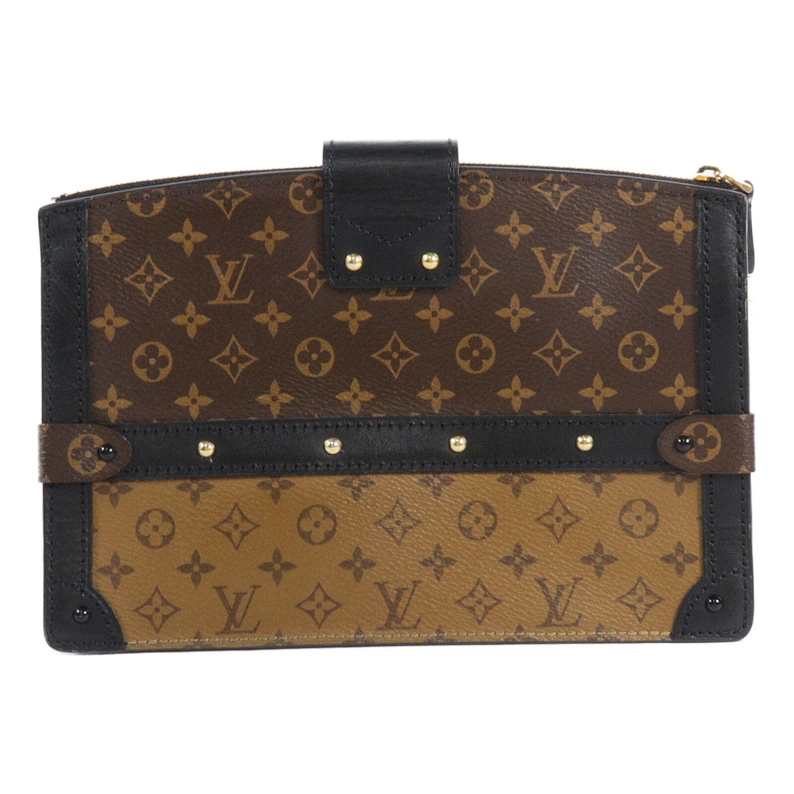 LOUIS VUITTON Monogram/Monogram Reverse Trunk Clutch肩背袋