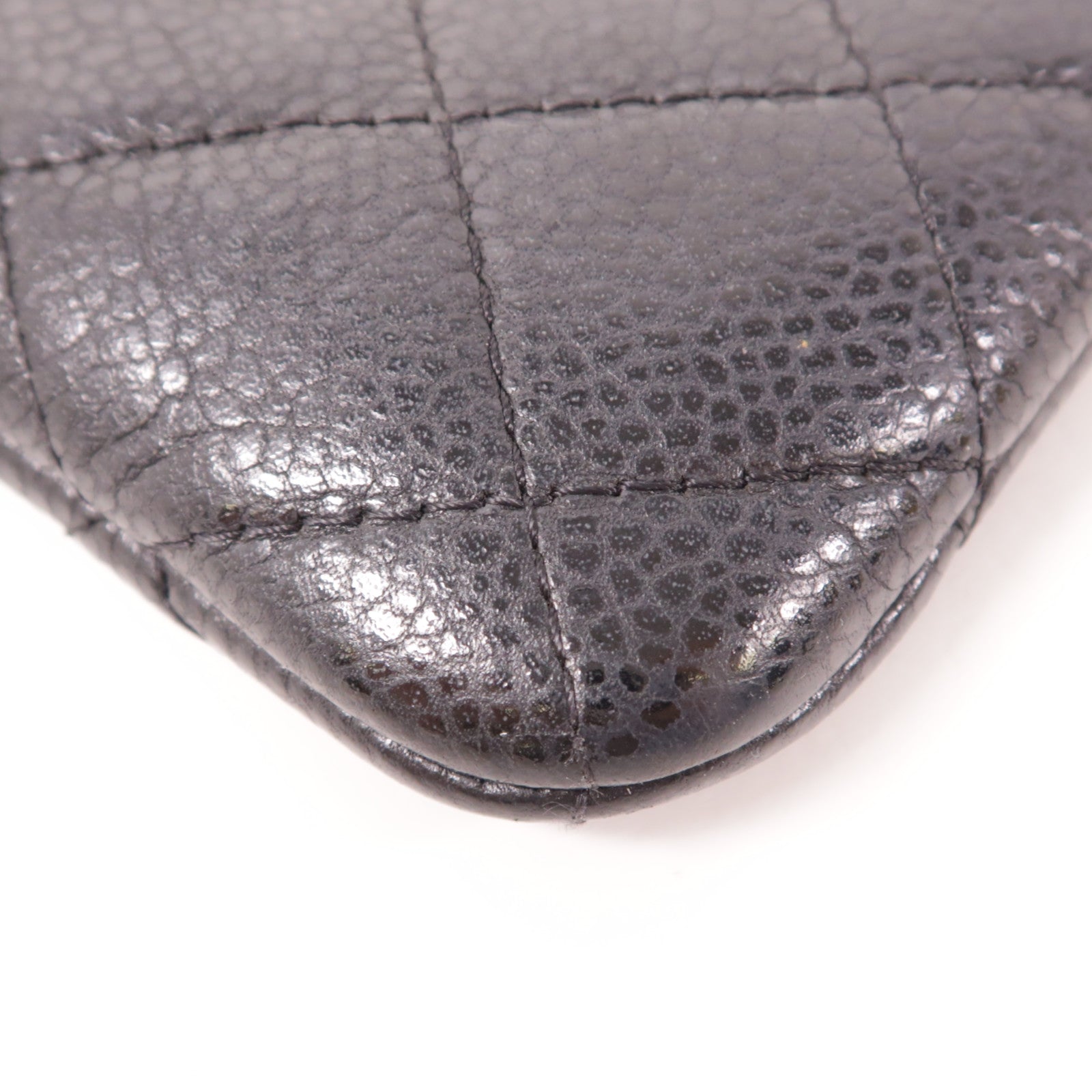CHANEL 牛皮皮革Coin Case銀扣零錢包