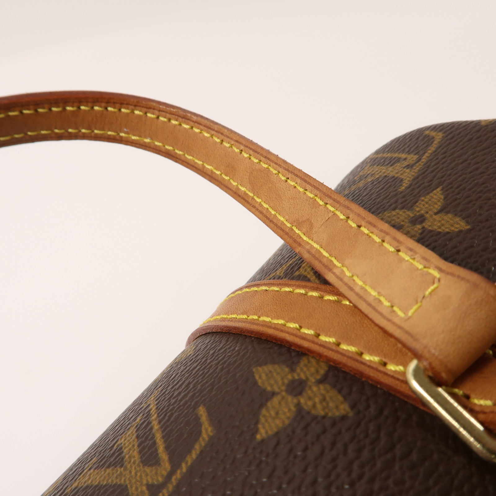 LOUIS VUITTON Monogram Papillon PM金扣手挽袋啡色