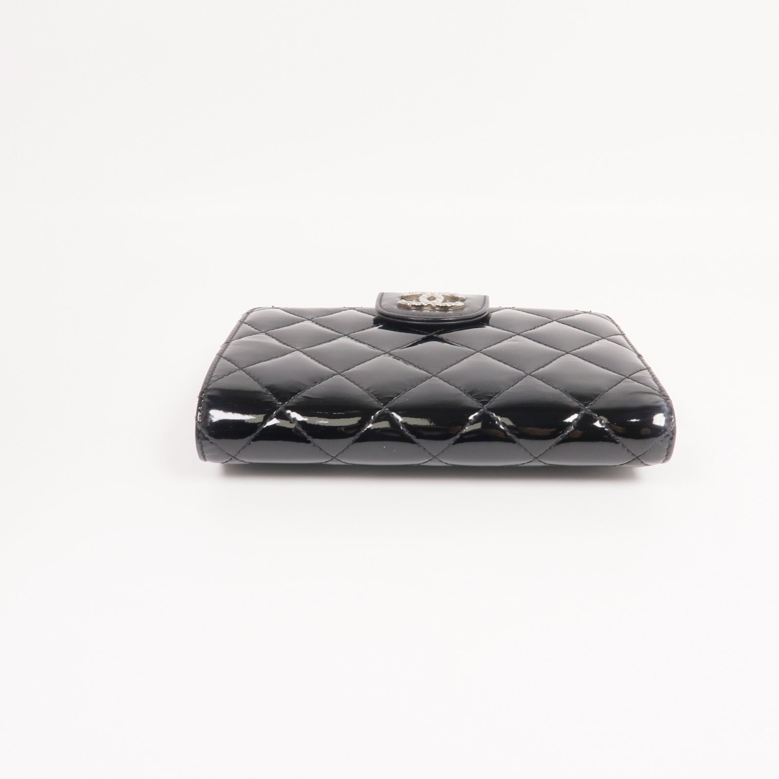 CHANEL 漆皮皮革Wallet銀扣錢包