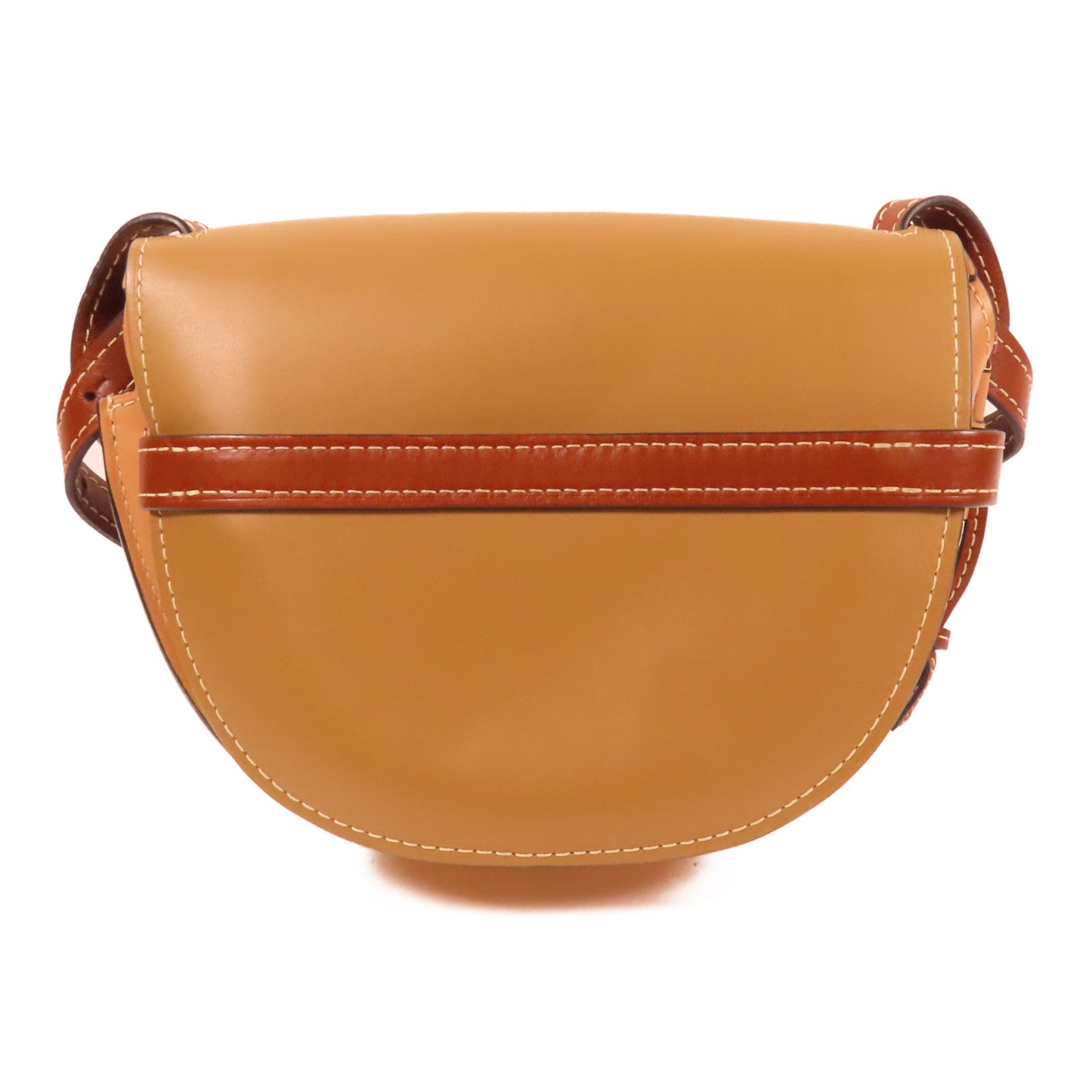 LOEWE 牛皮皮革Gate Bag金扣肩背袋啡色