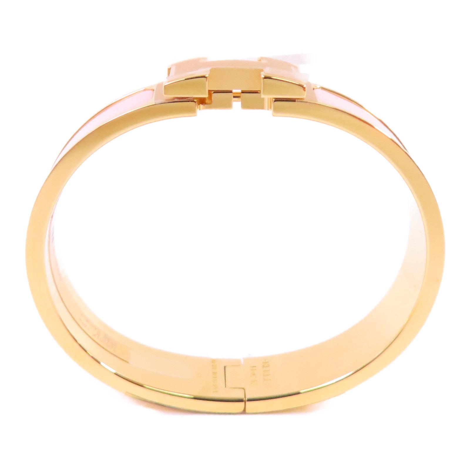 HERMES 金屬/琺瑯Clic H Bracelet金扣手鐲
