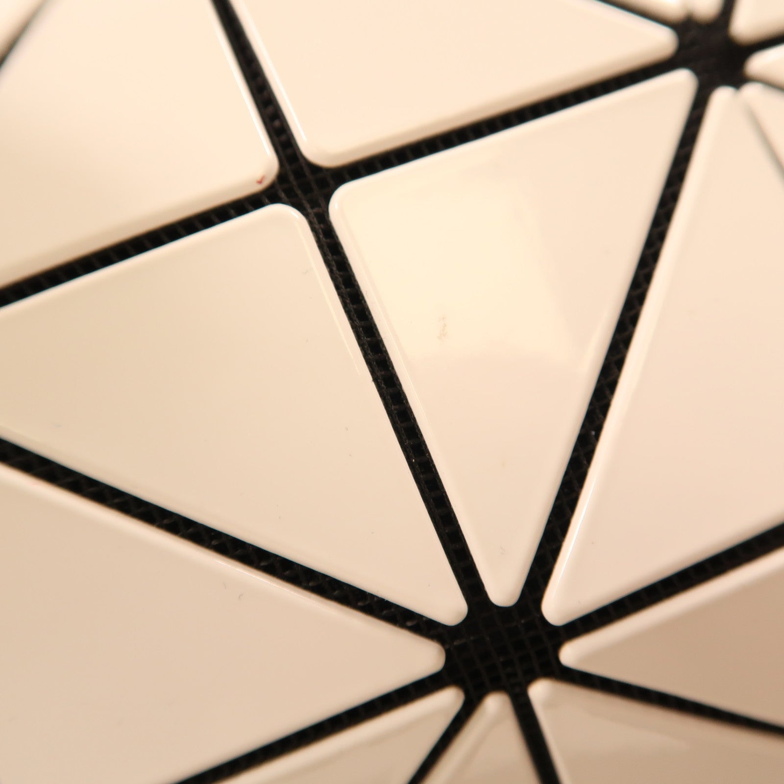 BAO BAO ISSEYMIYAKE PVC Shoulder Bag銀扣肩背袋白色