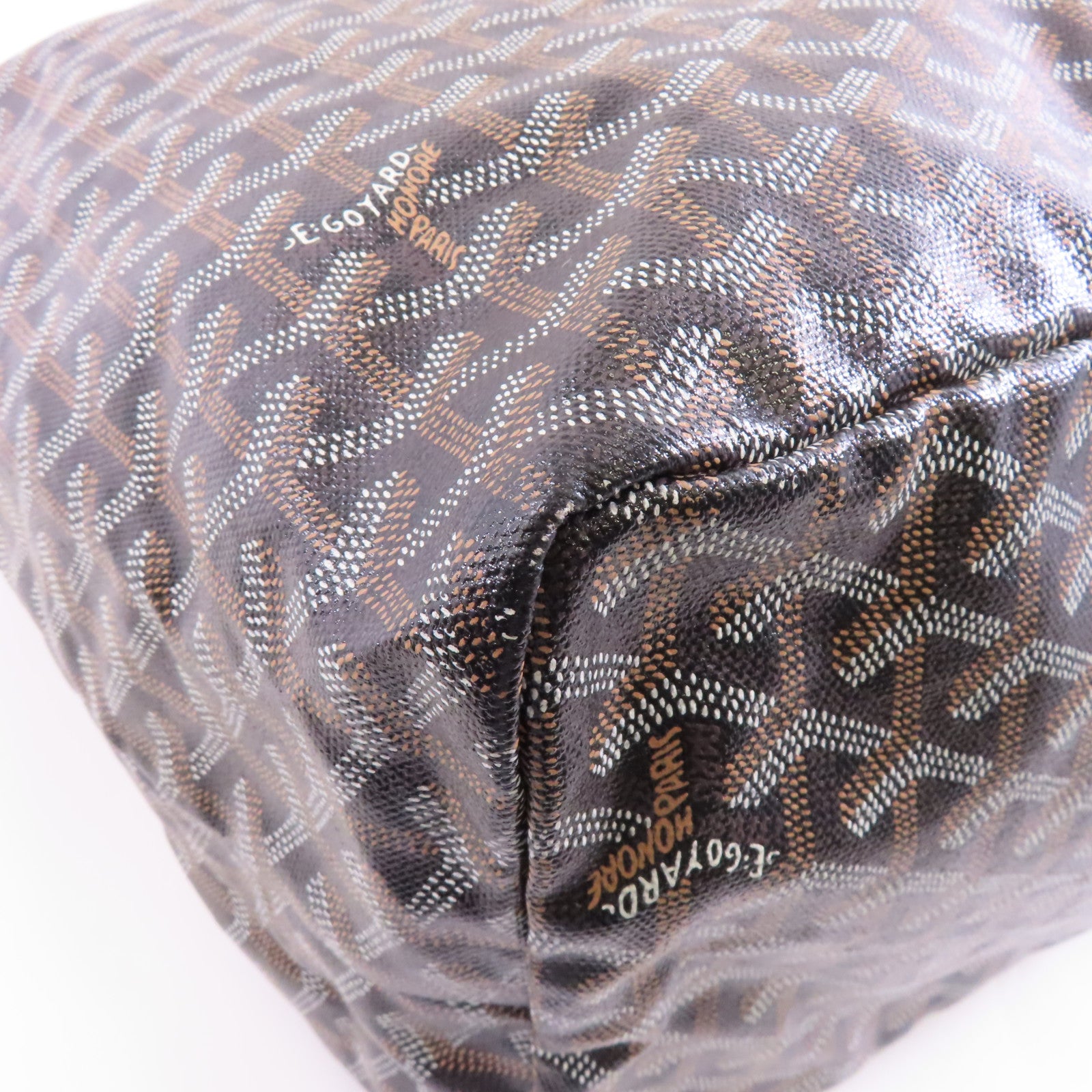 GOYARD 塗層帆布Saint Louis GM手挽袋黑色/棕色/白色
