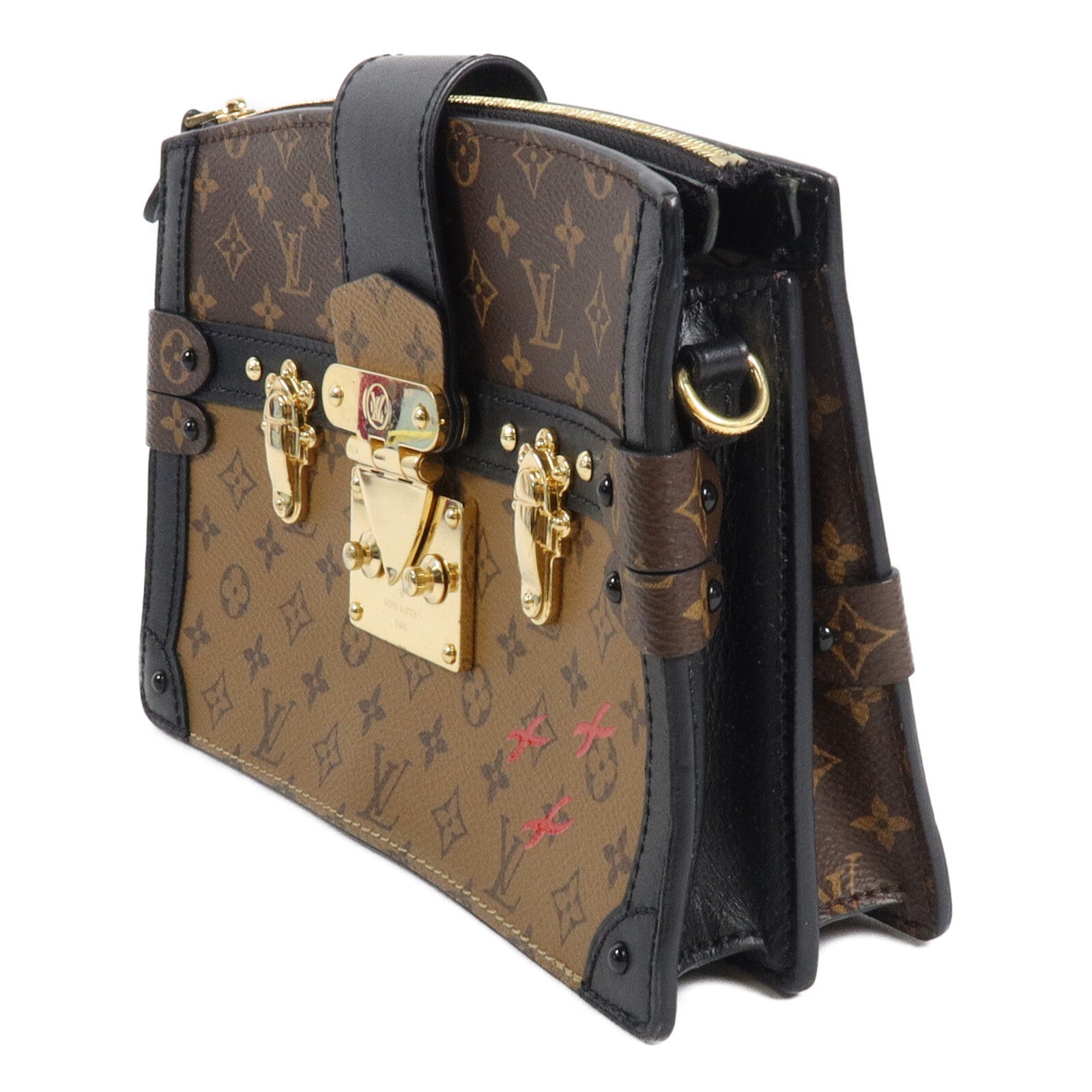 LOUIS VUITTON Monogram/Monogram Reverse Trunk Clutch肩背袋