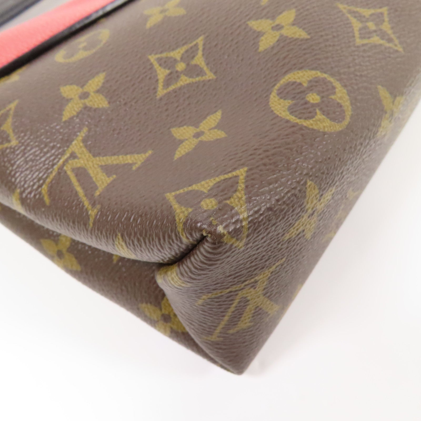 LOUIS VUITTON LV GHW Saint Placide Shoulder Bag M43713 Monogram Brown/Red