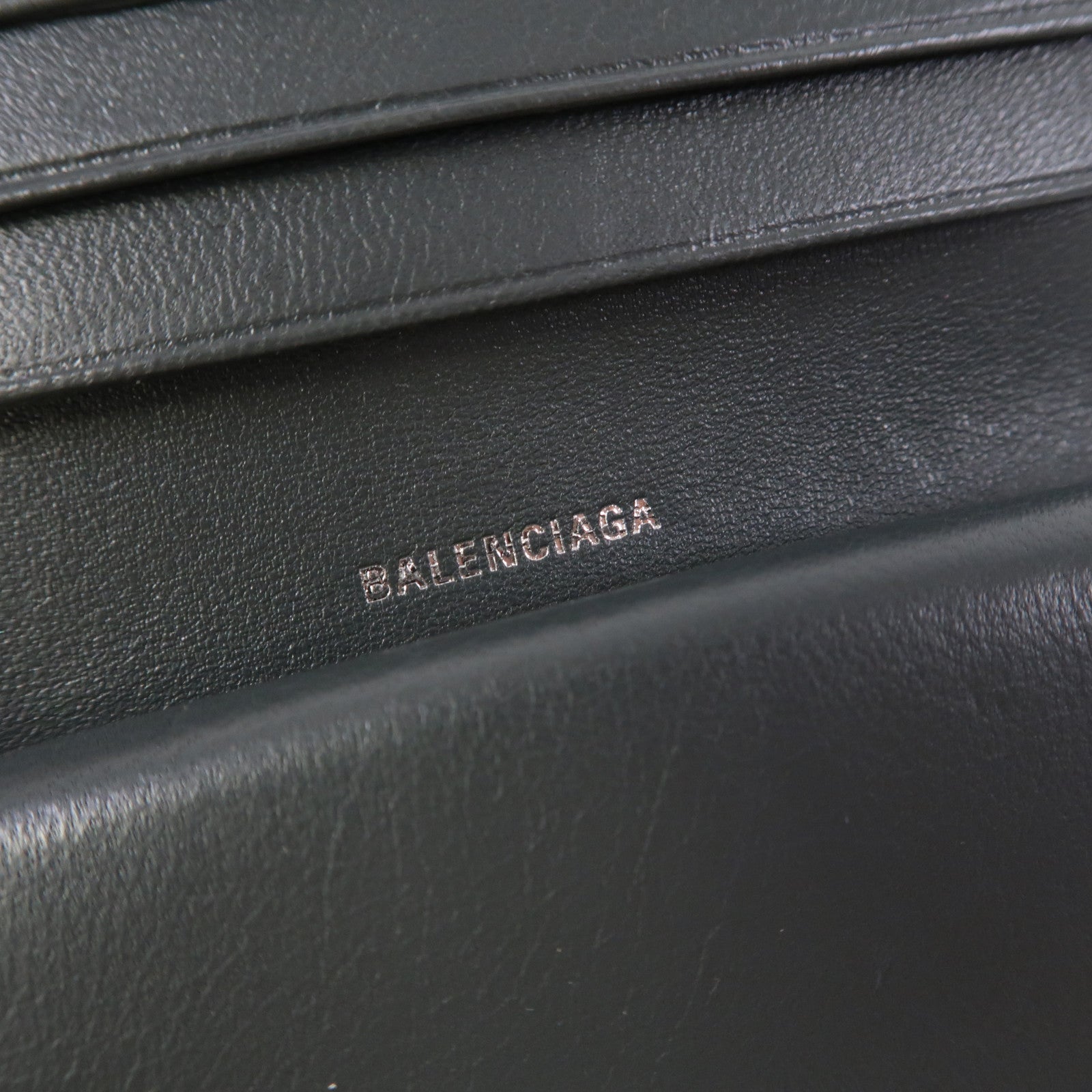 BALENCIAGA 牛皮皮革Wallet銀扣錢包銀灰色