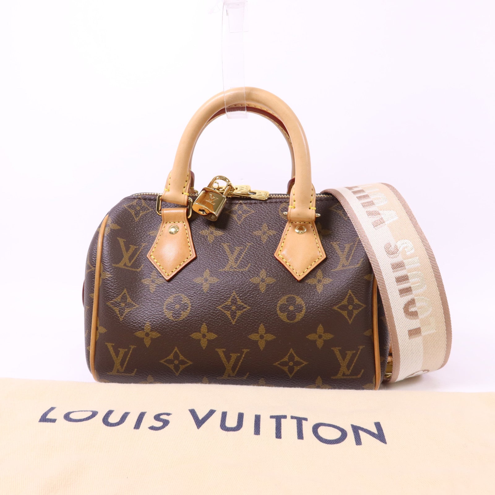 LOUIS VUITTON Monogram Speedy Bandouliere 20金扣手挽肩背兩用袋