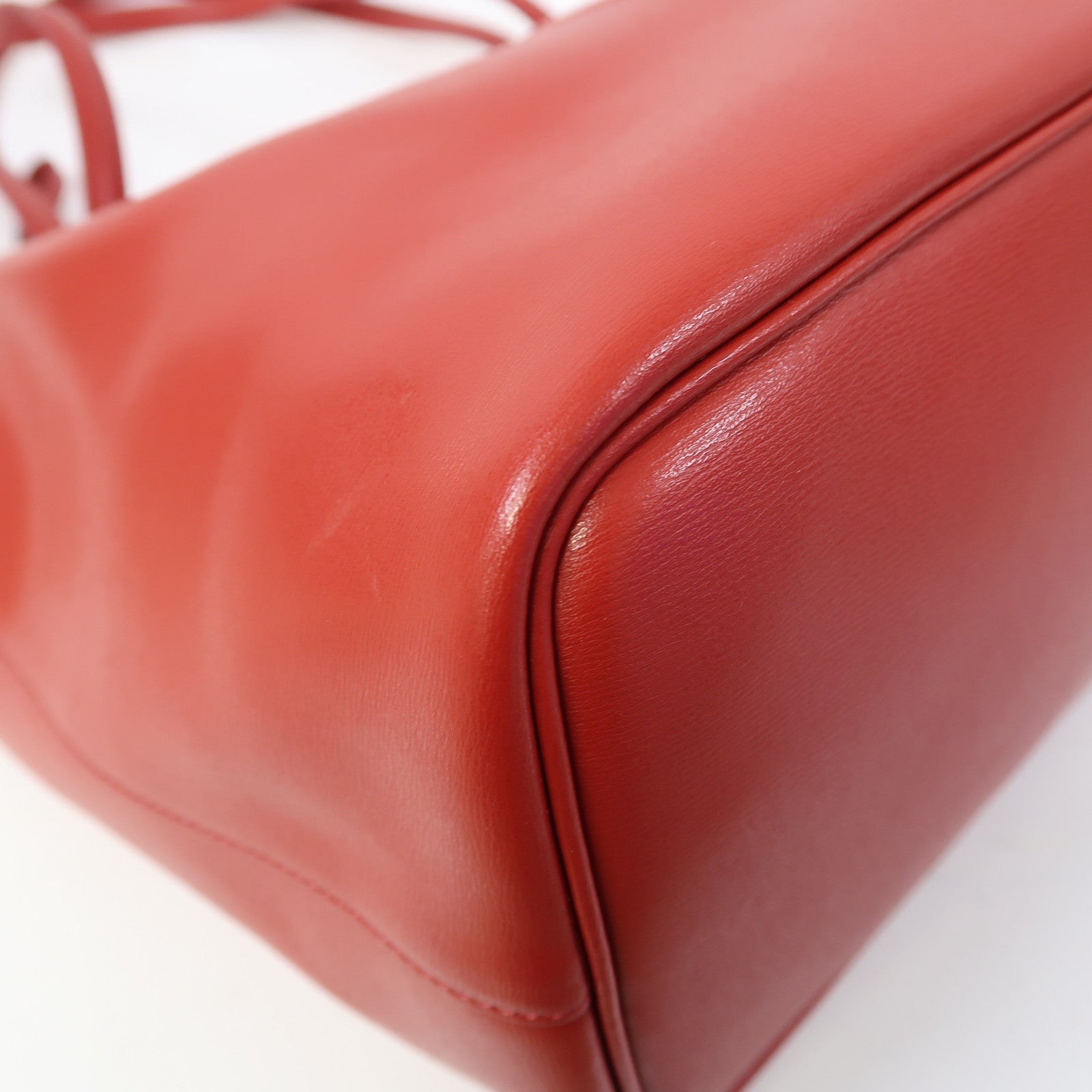 Salvatore Ferragamo 牛皮皮革Tote Bag金扣肩背袋紅色