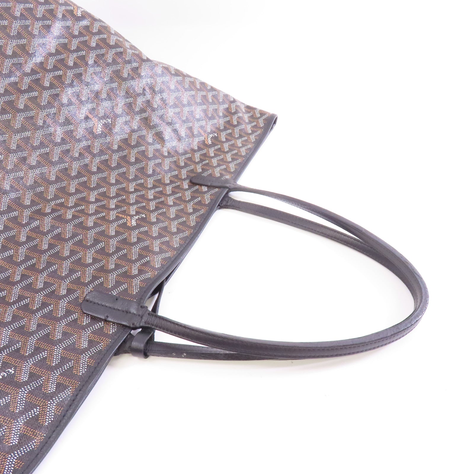 GOYARD 塗層帆布Saint Louis GM手挽袋黑色/棕色/白色